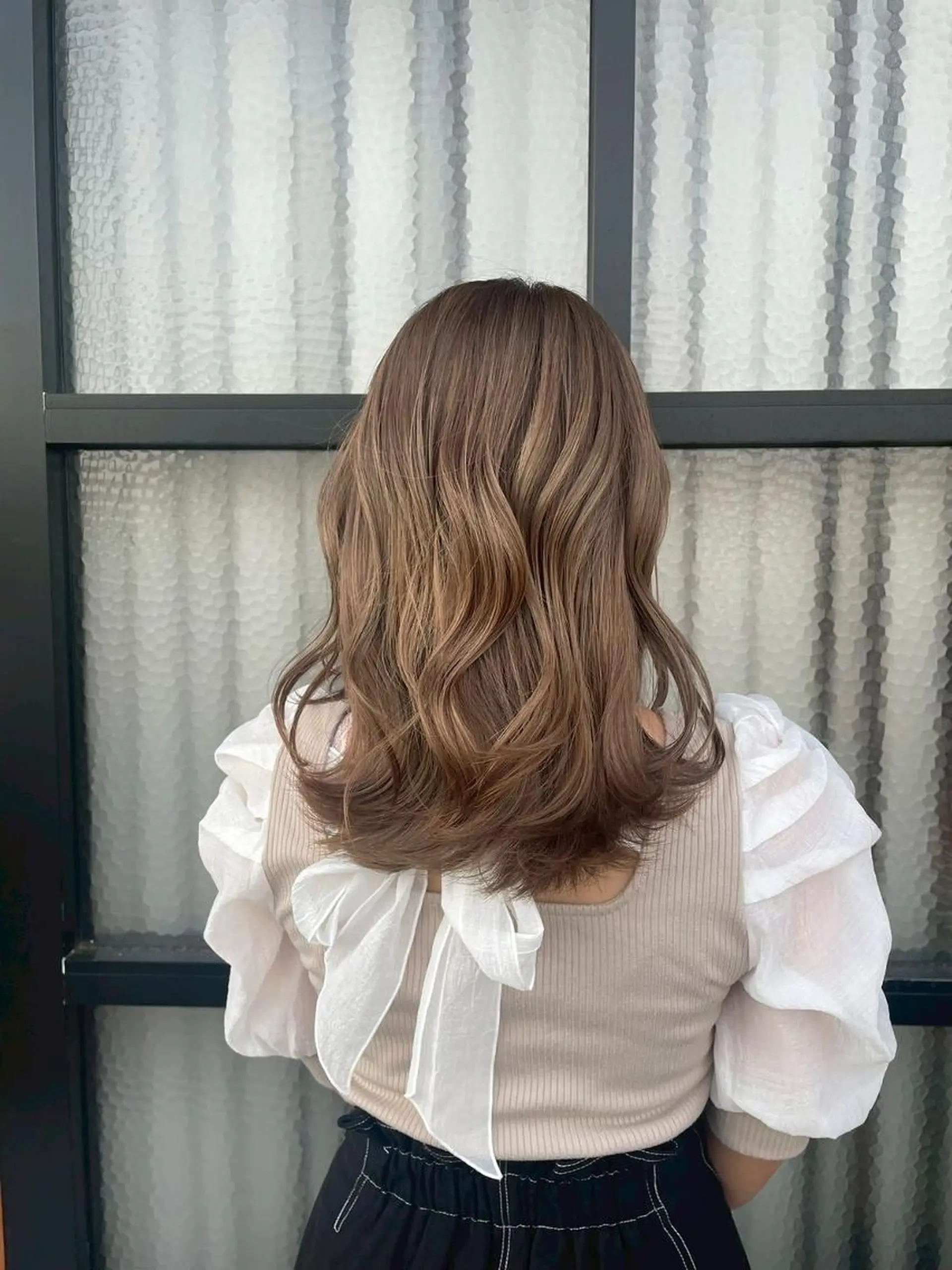 ロング ヘアカラー トリートメント 長谷川 楓のヘアスタイル