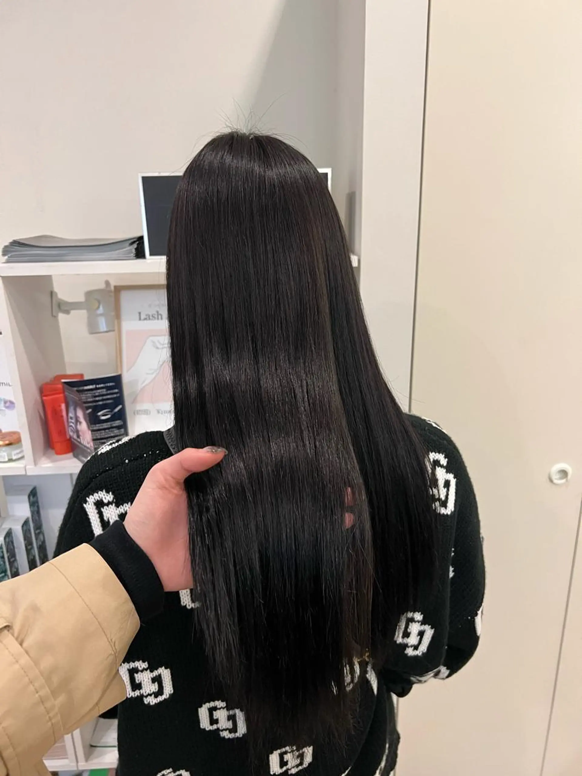 ロング カラー カット 縮毛矯正 トリートメント 竹添 有梨沙のヘアスタイル