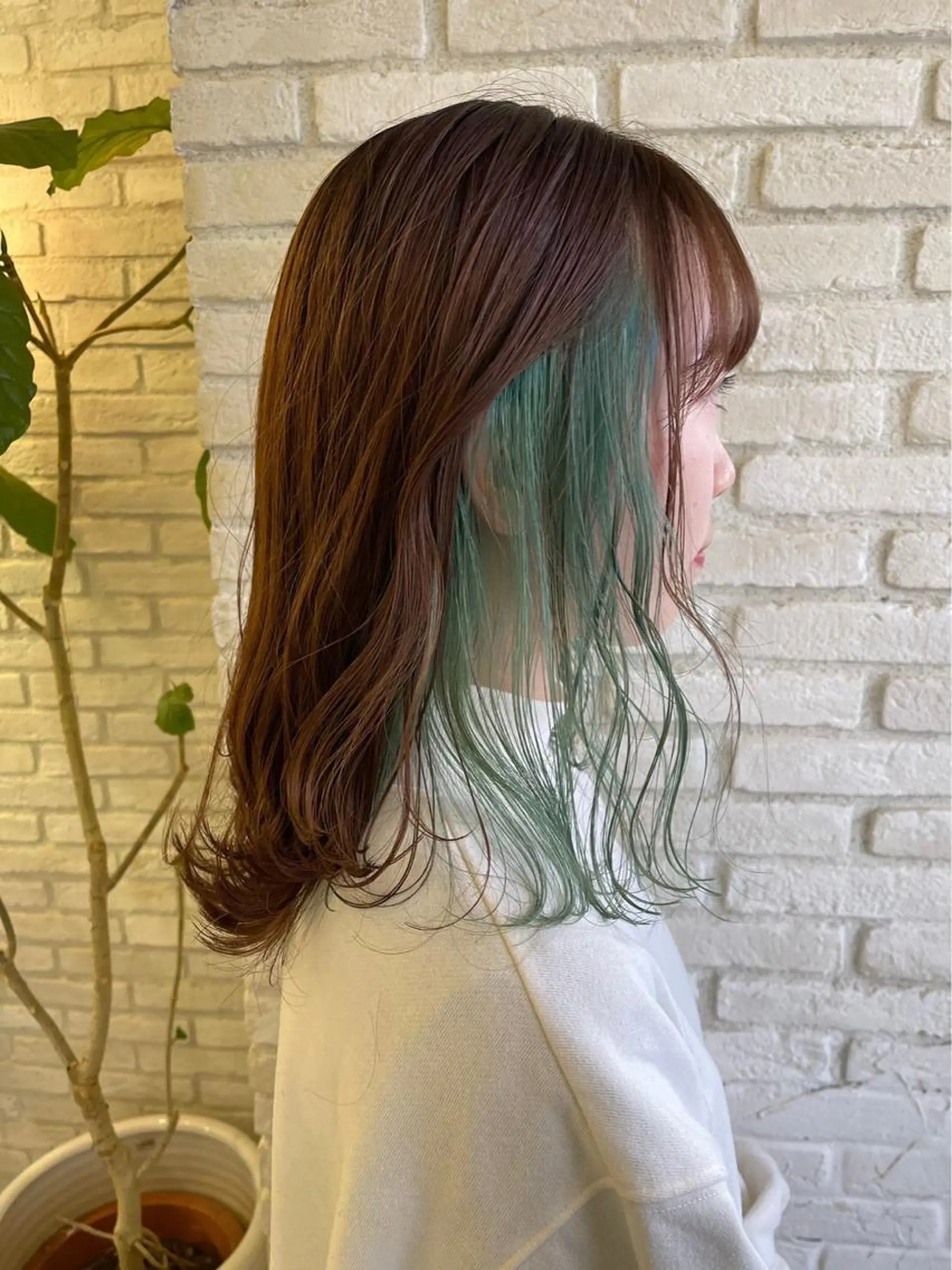 ミディアム カラー ヘアアレンジ 髪質改善　ANFINI 仙台所属・仙台Ｉ韓国レイヤー Ｉ髪質改善Ｉ伊藤拓海のヘアスタイル