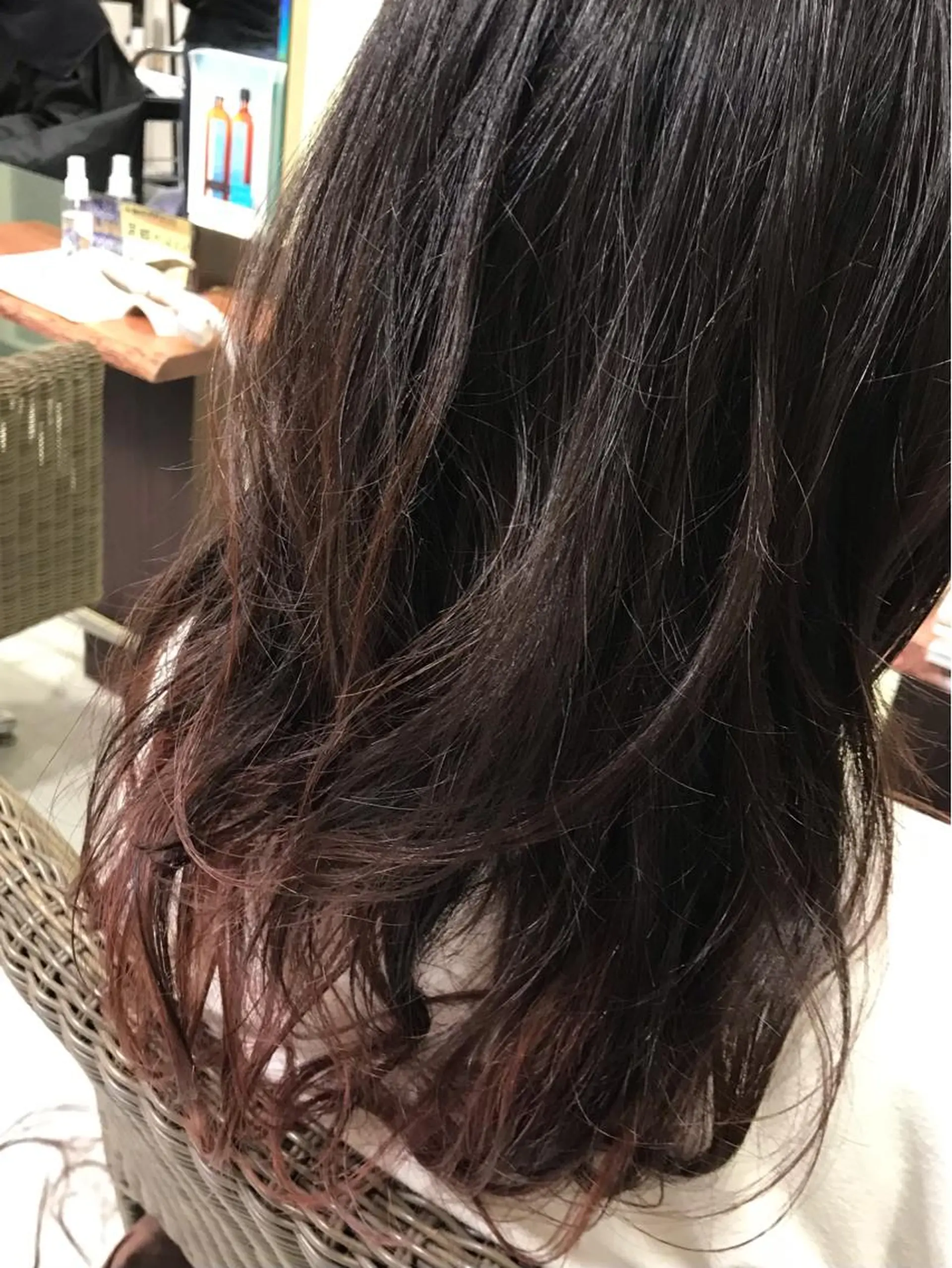 セミロング カラー グラデーションカラー ママ美容師 *ヒマワリのヘアスタイル