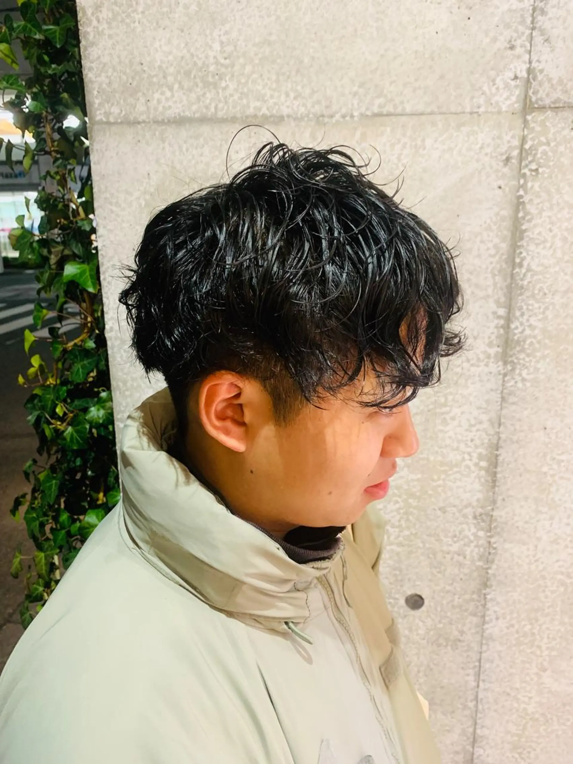 ショート パーマ メンズ メンズパーマフェード シモジタカヒロのヘアスタイル
