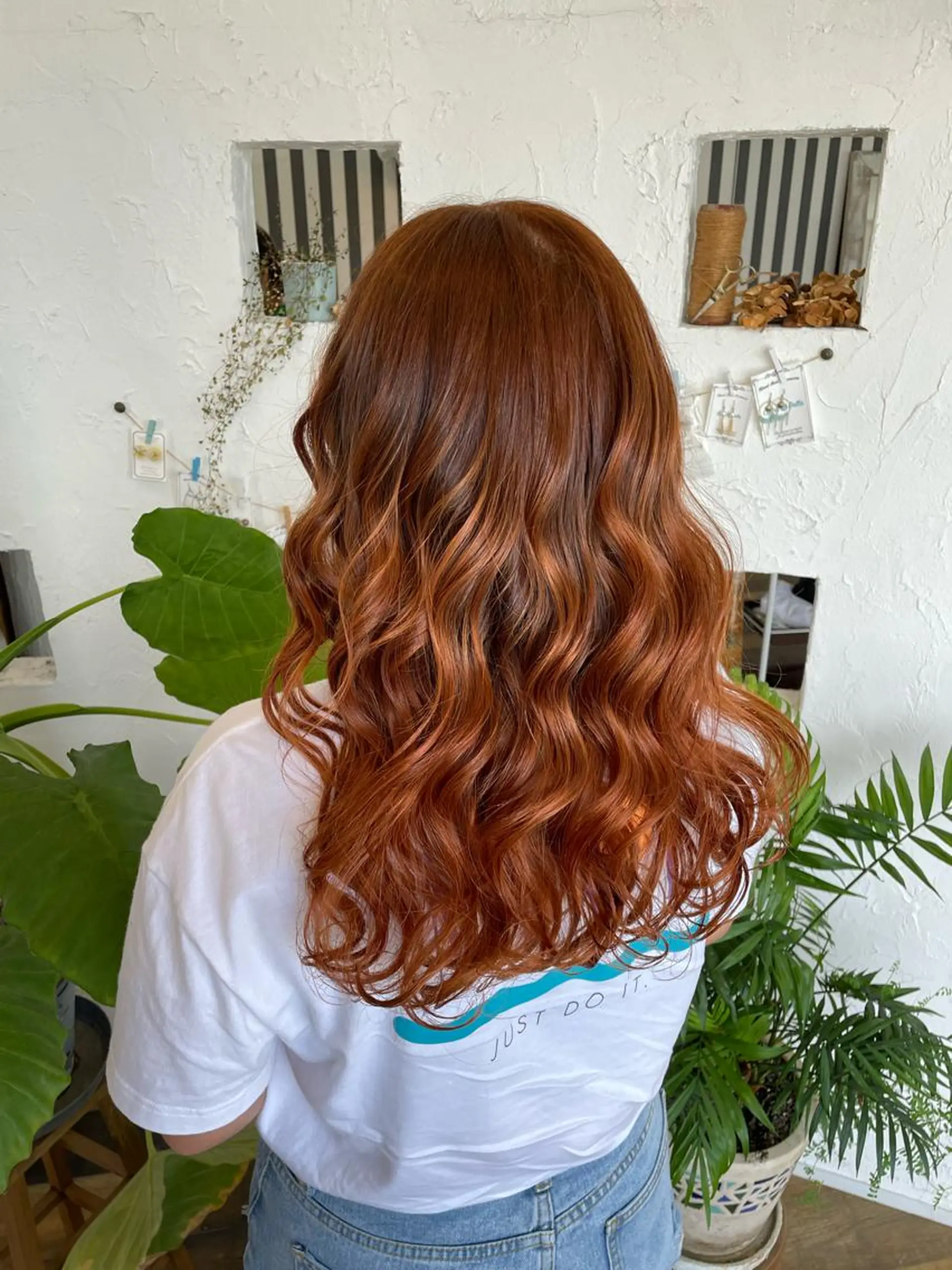 ロング カラー オレンジ ヘアカラー 🌸小掛🌸 豊橋外国人風カラーのヘアスタイル