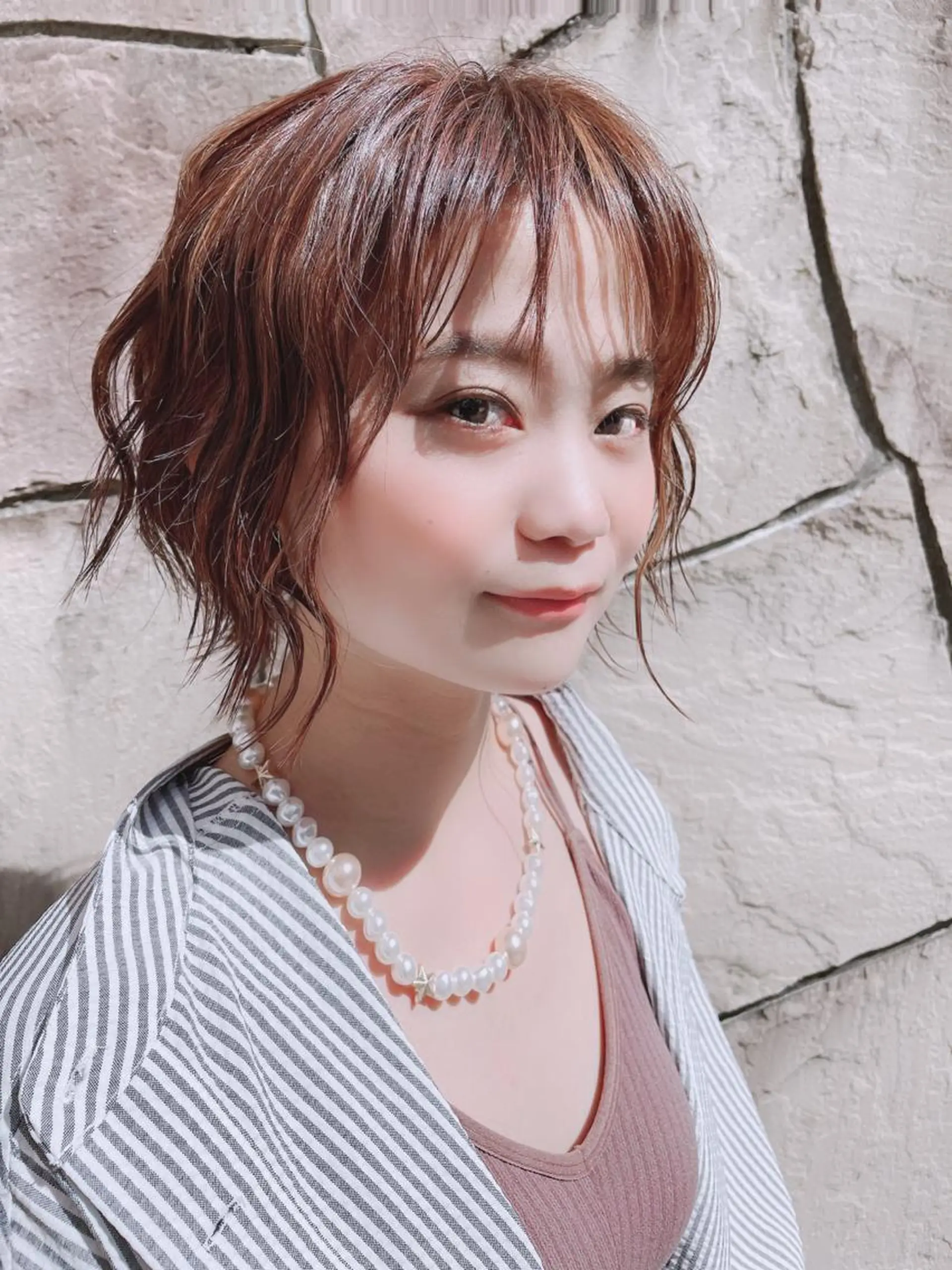 ショート レッドブラウン くびれヘア ショートヘア カット ヘアカラー トリートメント ヘッドスパ Hair Design Lima所属・魅力引き出しUP😉 ✂︎吉田尚矢✂︎のヘアスタイル