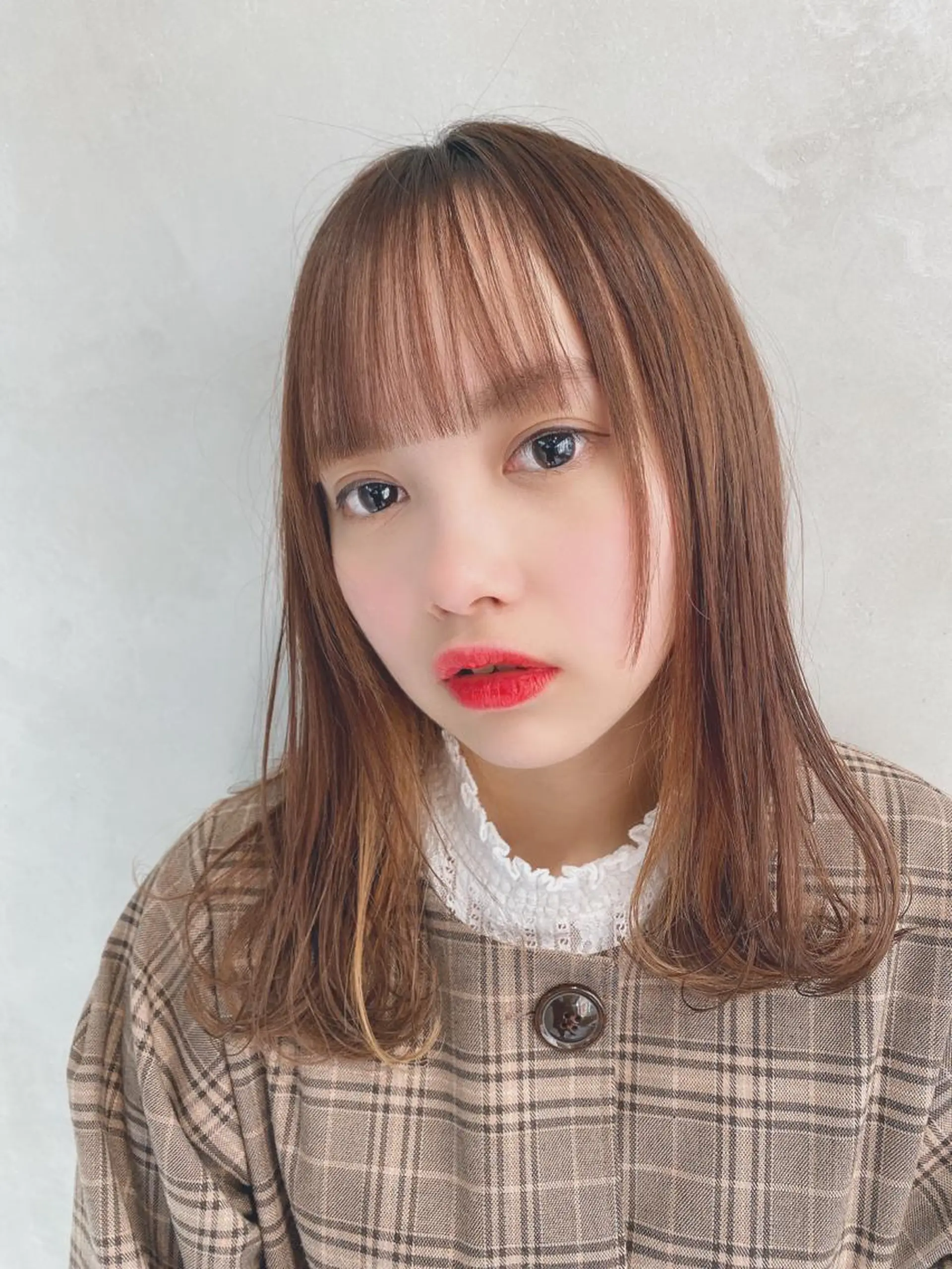 セミロング カラー hao所属・西山 頌太のヘアスタイル