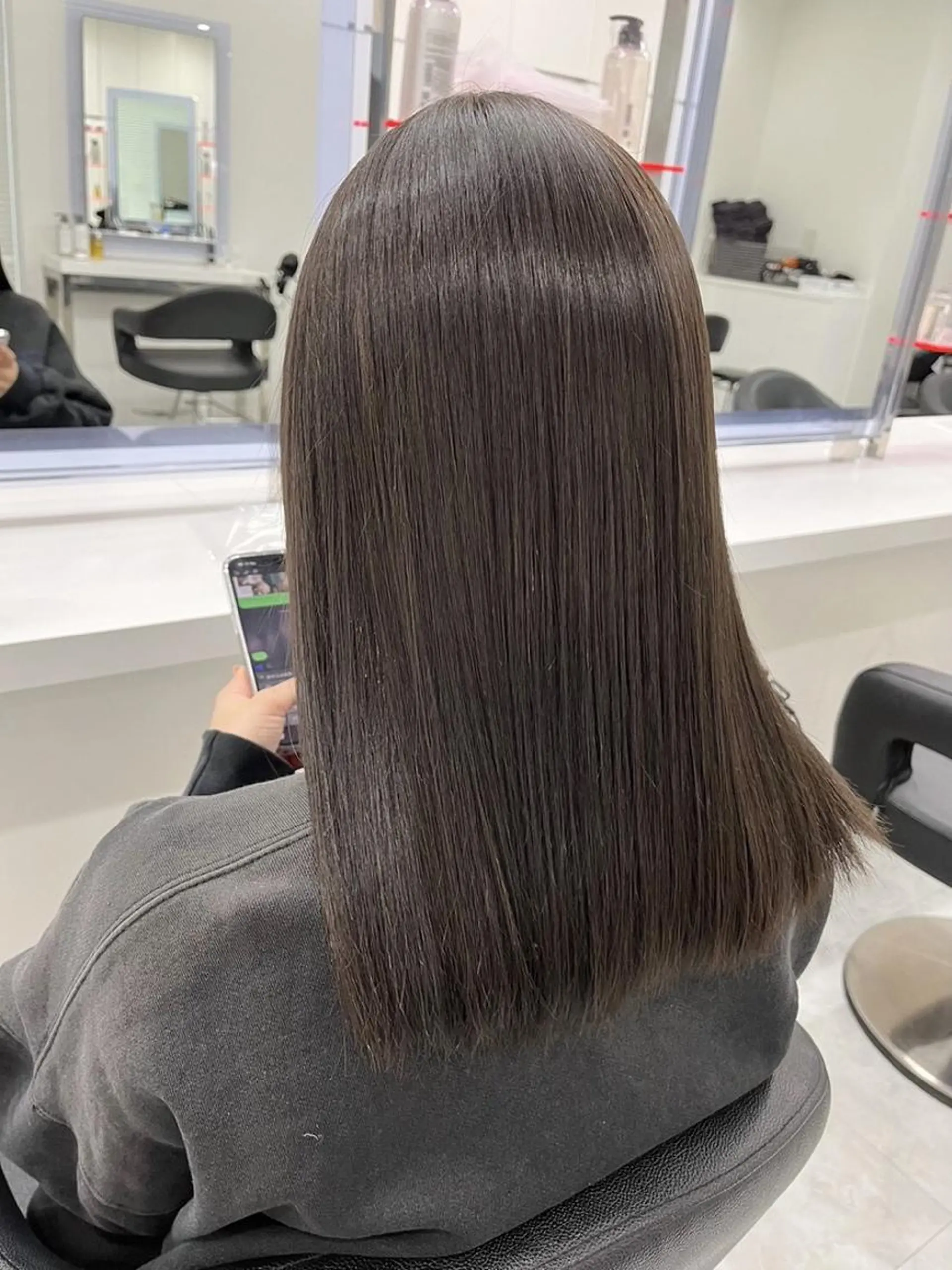 カラー カット 縮毛矯正 ワインレッド🍒ラベ ンダーKiyokaのヘアスタイル
