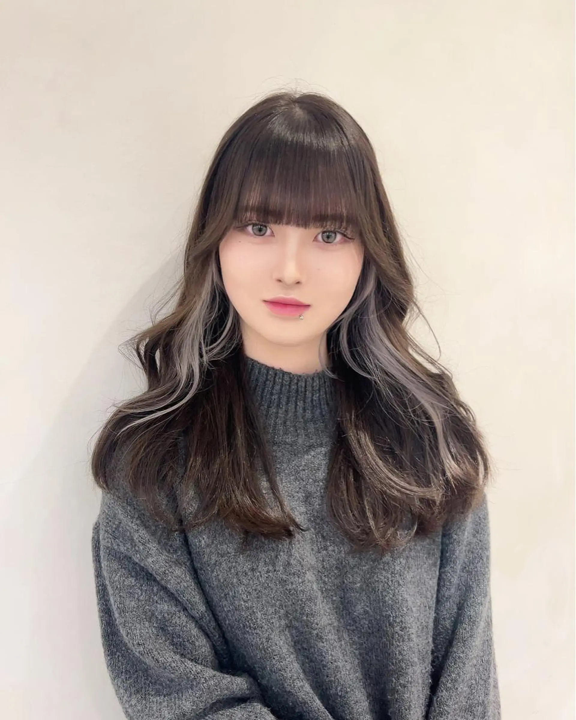 セミロング ヘアカラー 森川 翔太のヘアスタイル