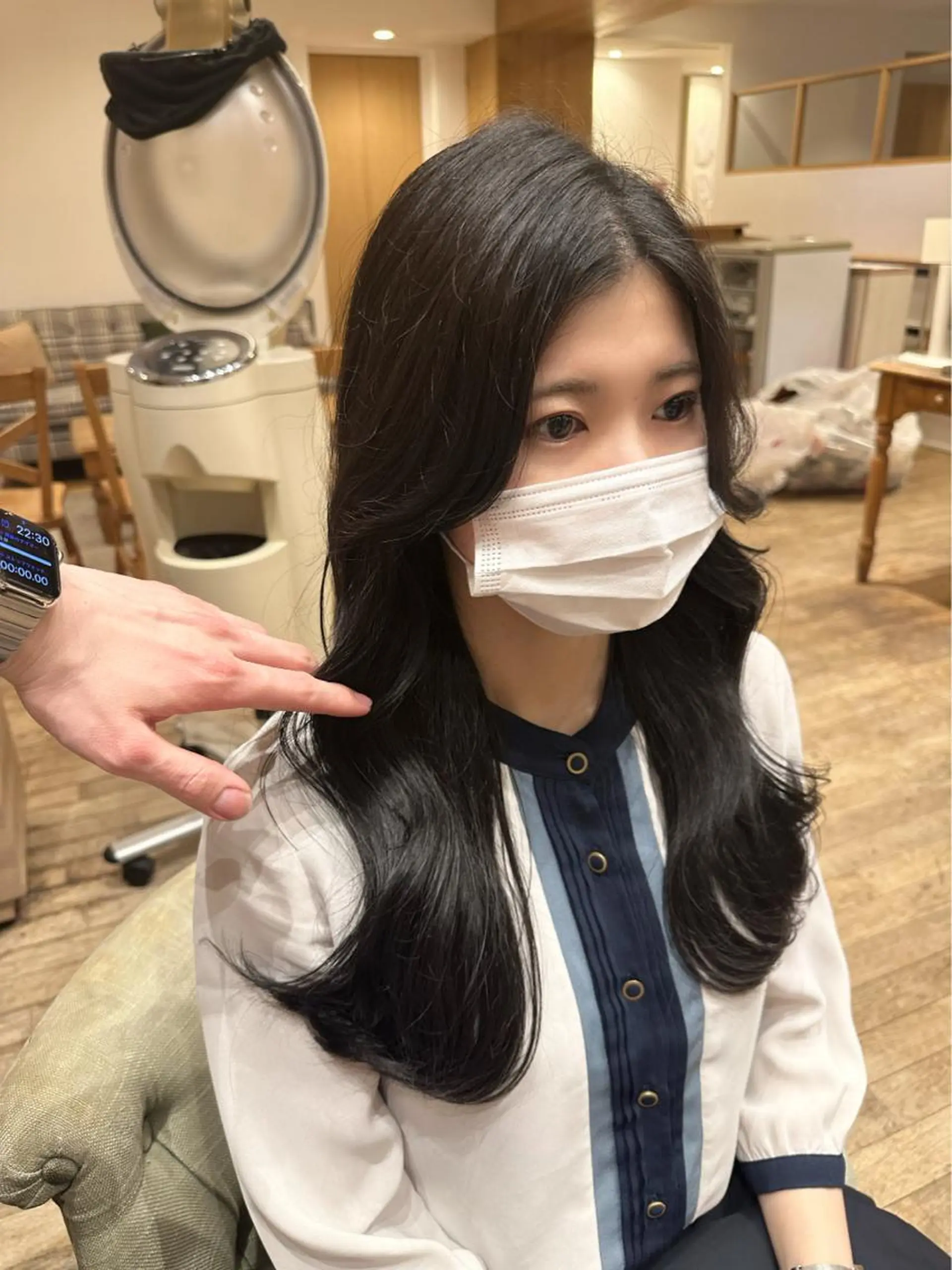 ロング カット ヘアカラー トリートメント ヘアセット 銀座副店長/レイヤー /韓国ヘア/髪質改善のヘアスタイル