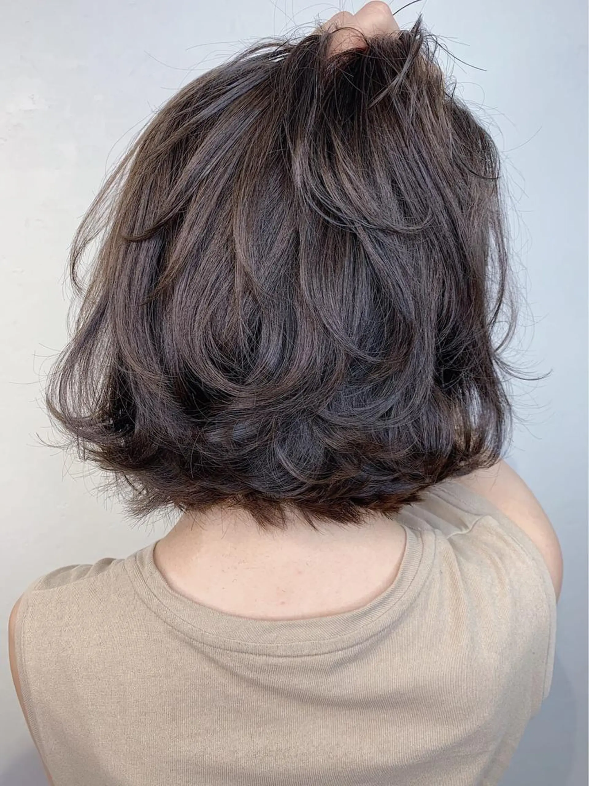 ショート カラー カット パーマ トリートメント _WHITE＋ 南海難波店のヘアスタイル