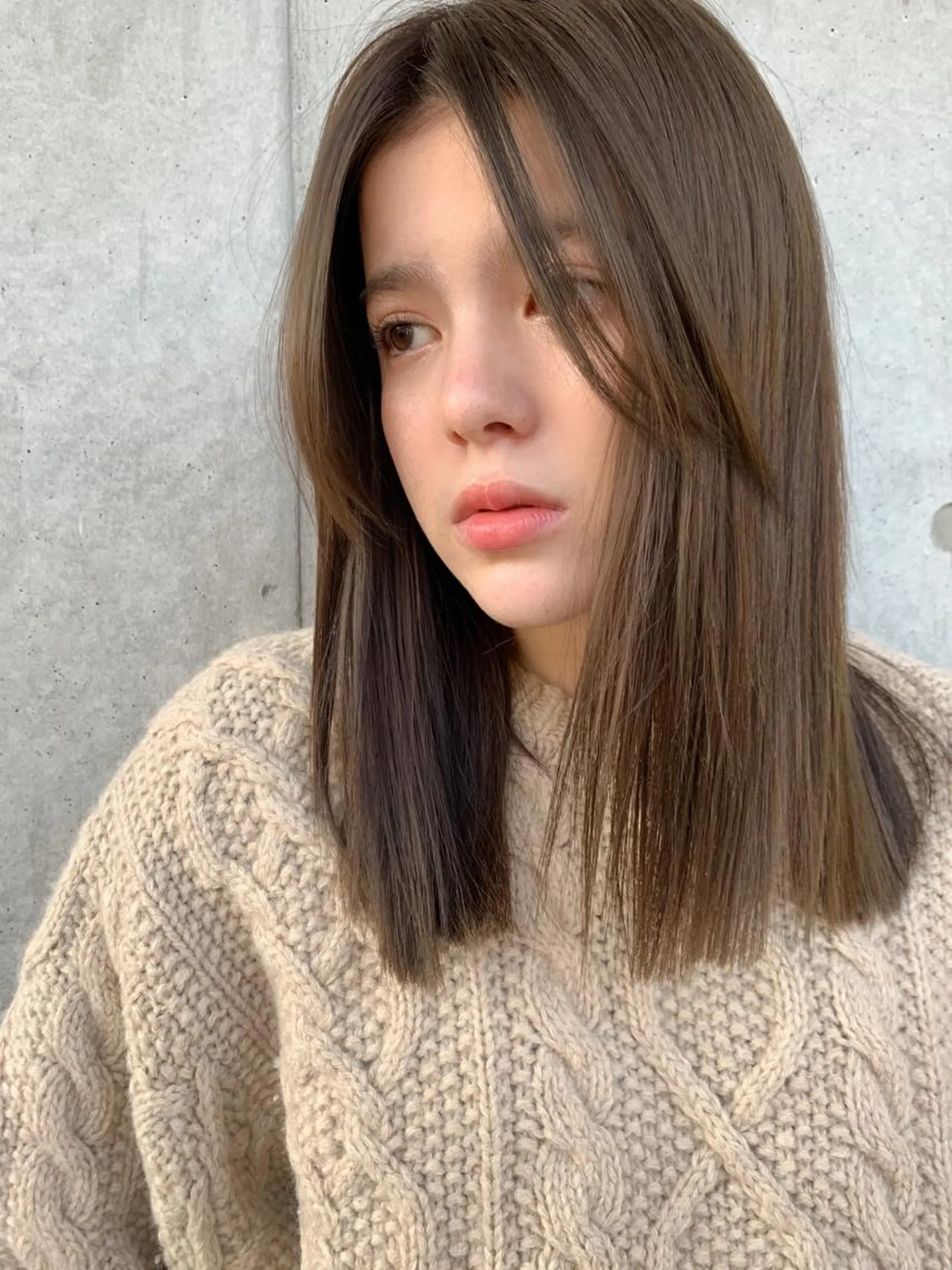 ミディアム カラー カット ヘアカラー トリートメント conne&riri所属・MA YUのヘアスタイル