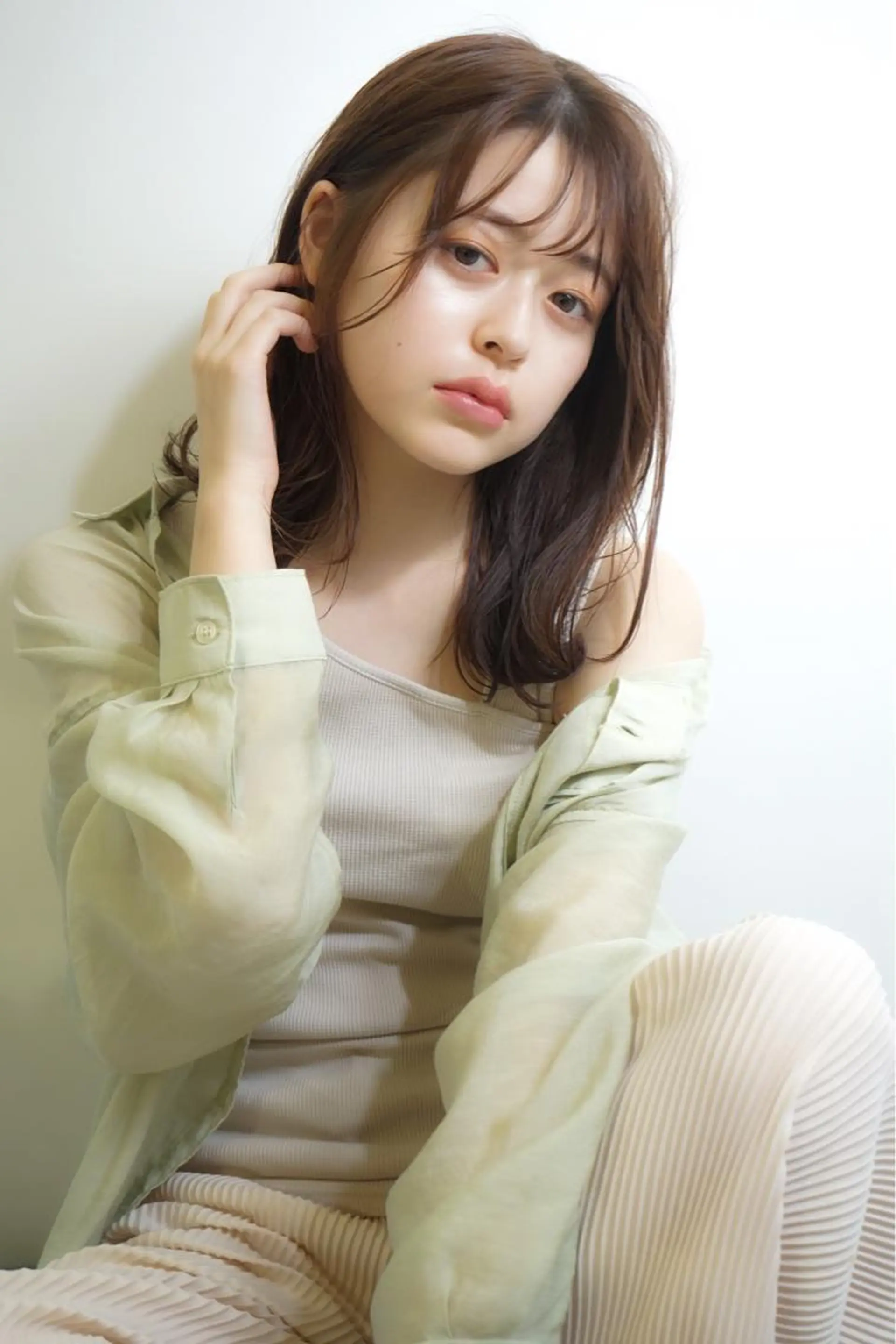 セミロング カラー パーマ ヘアアレンジ 🌷山田 有友名🌷のヘアスタイル