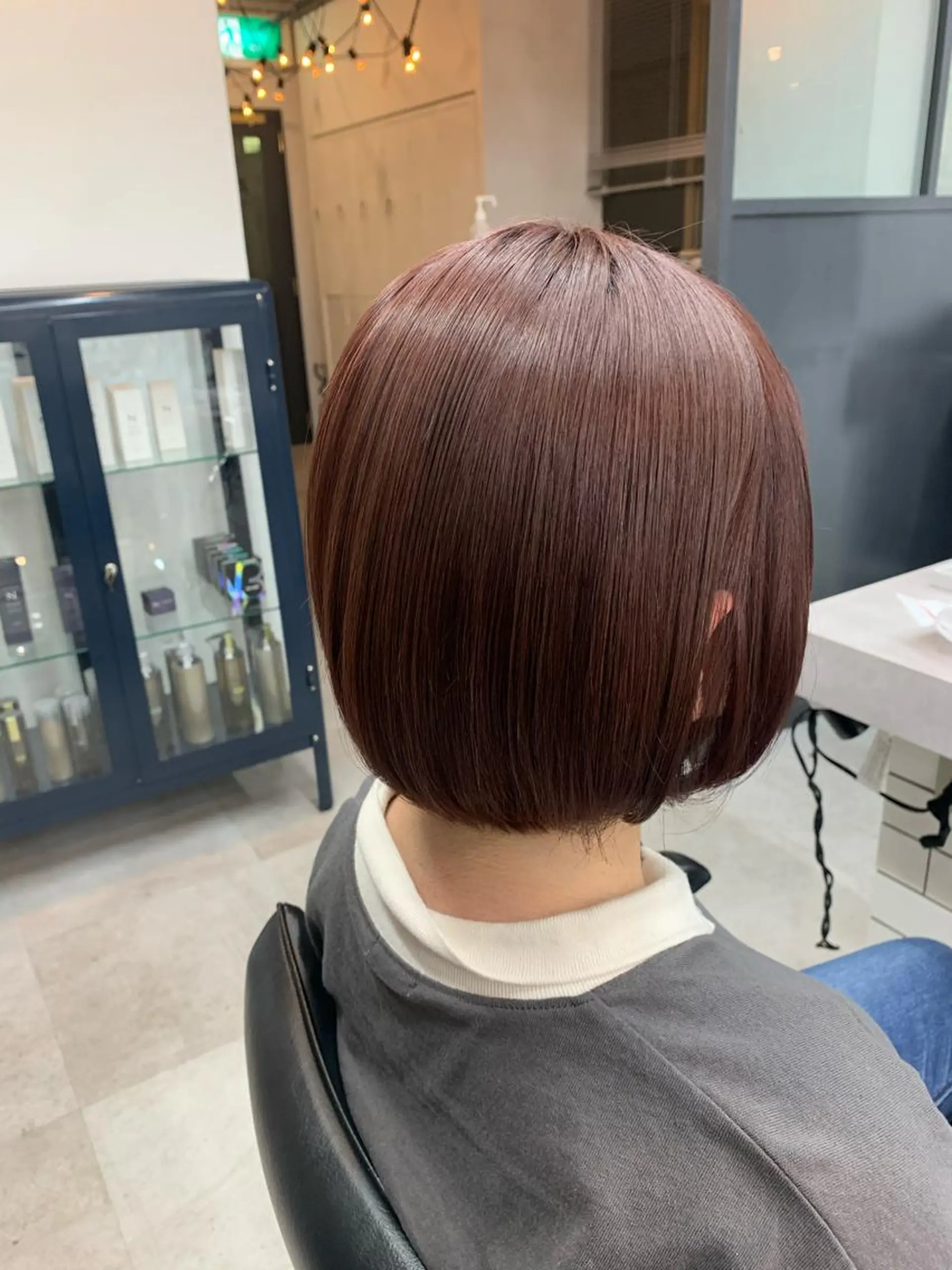 ミディアム ピンクブラウン ヘアカラー トリートメント FRAME+spa&hair roomなんば駅前店所属・🌸MAYU🌸 ハイトーン➕レイヤーのヘアスタイル
