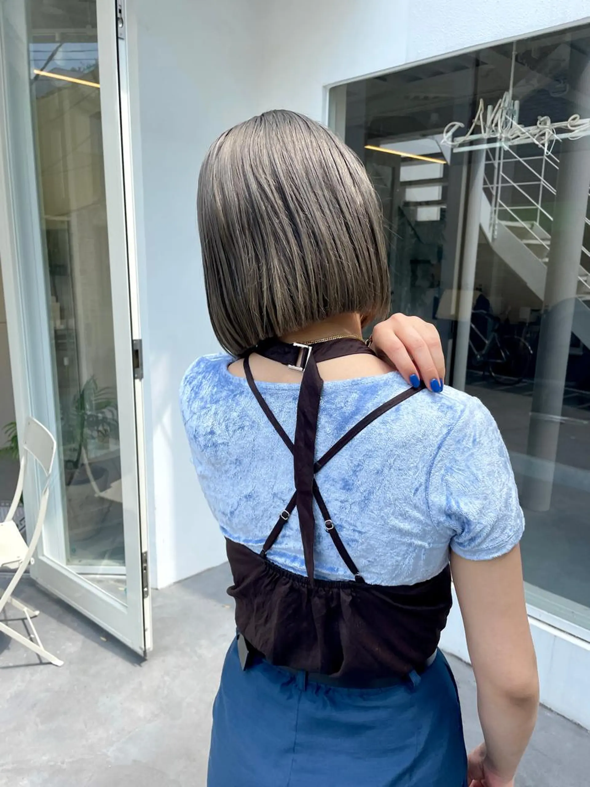 ミディアム カラー グレージュ ボブ 韓国風ヘア ヘアカラー ヘアセット Masena所属・💎韓国風レイヤー /ボブ💎Namiのヘアスタイル