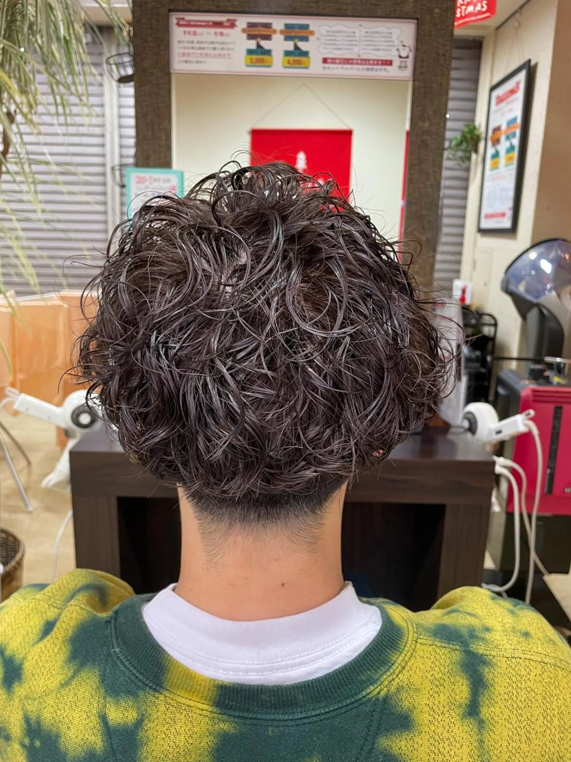 ミディアム パーマ メンズ カット パーマ メンズパーマ 赤司 泰樹のヘアスタイル