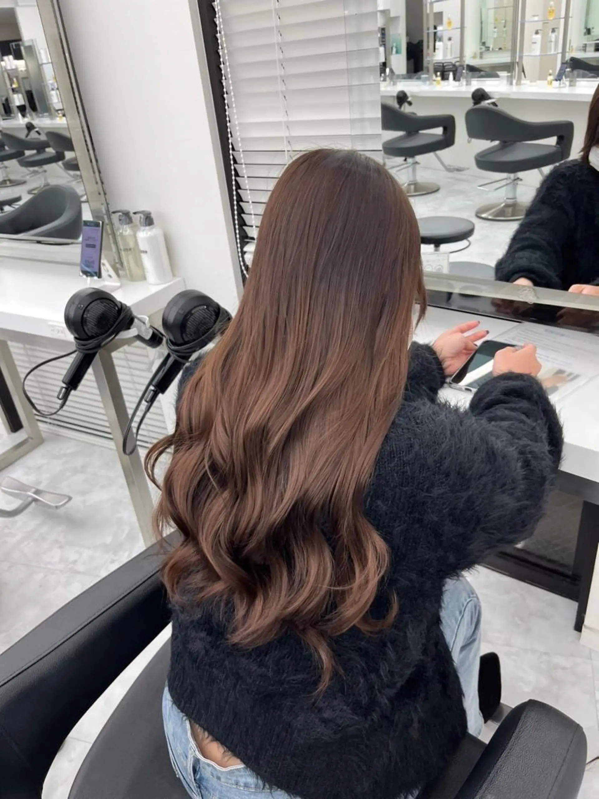 ヘアアレンジ ロング ヘアカラー 韓国うる艶ベージュ 🤎まなかのヘアスタイル
