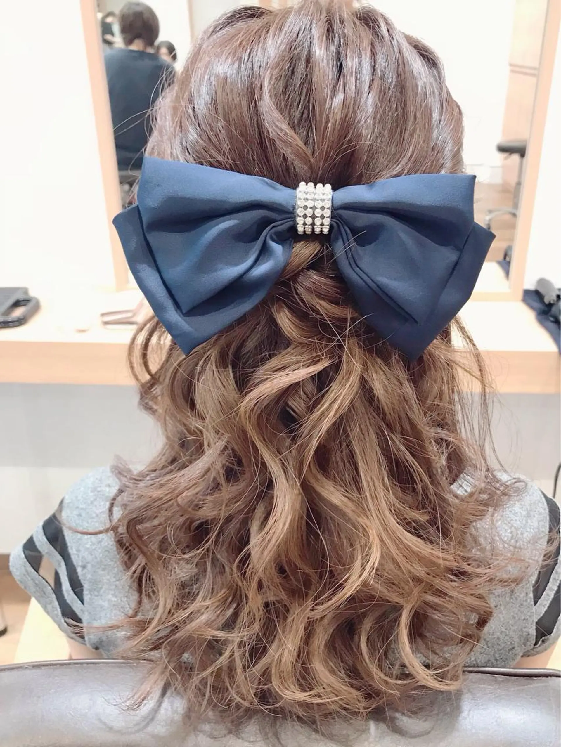 セミロング ヘアアレンジ ハーフアップ ヘアセット GRANLUSSO 〜グランルッソ駅前店所属・木口 嘉美のヘアスタイル