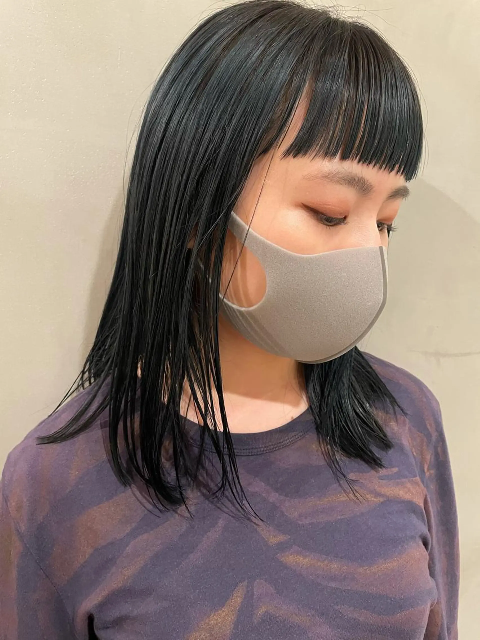 ミディアム カラー ヘアカラー トリートメント 優 作のヘアスタイル