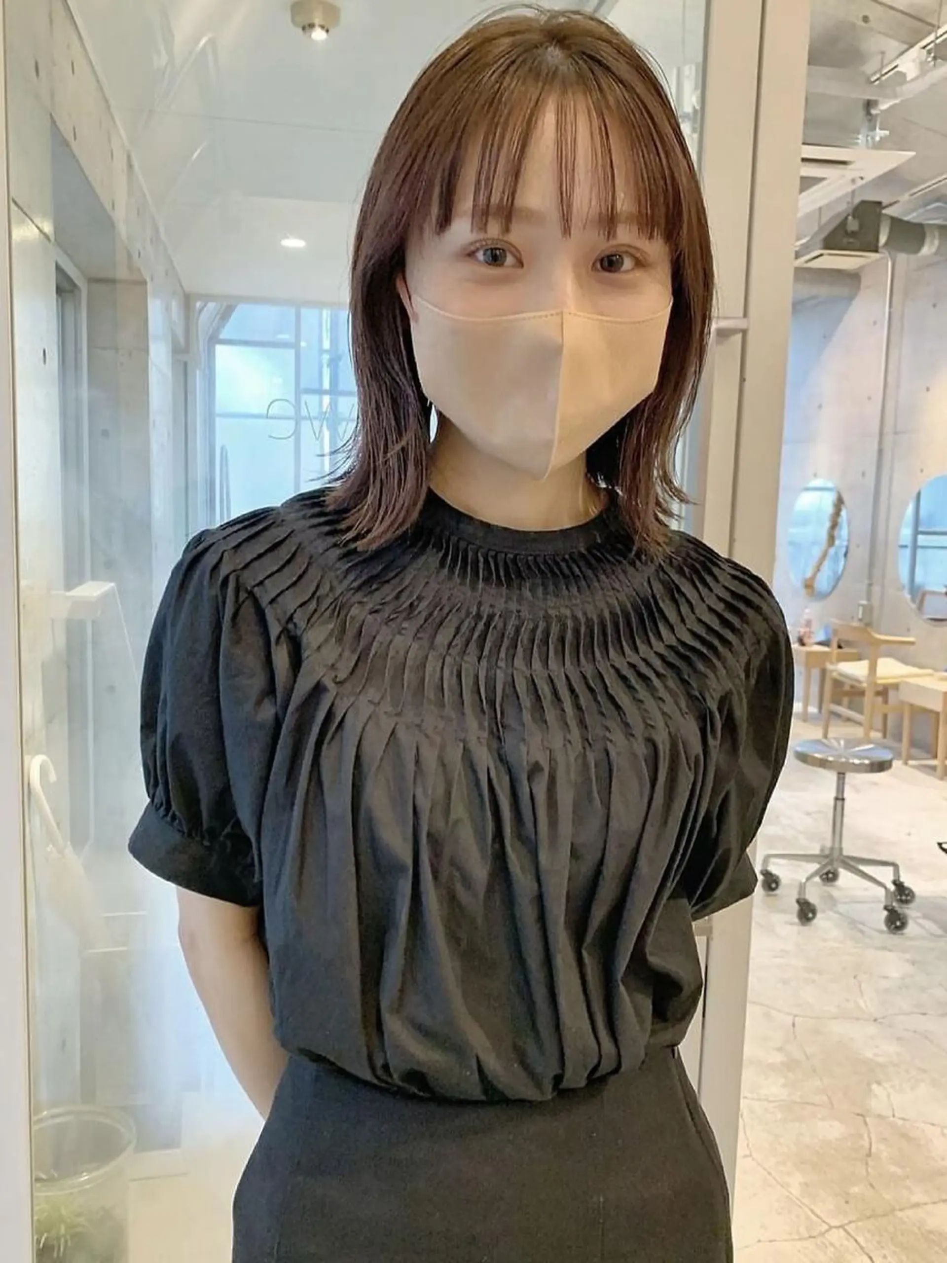 セミロング カラー 透明感カラー🪡🤍 nanao🤍🪡のヘアスタイル