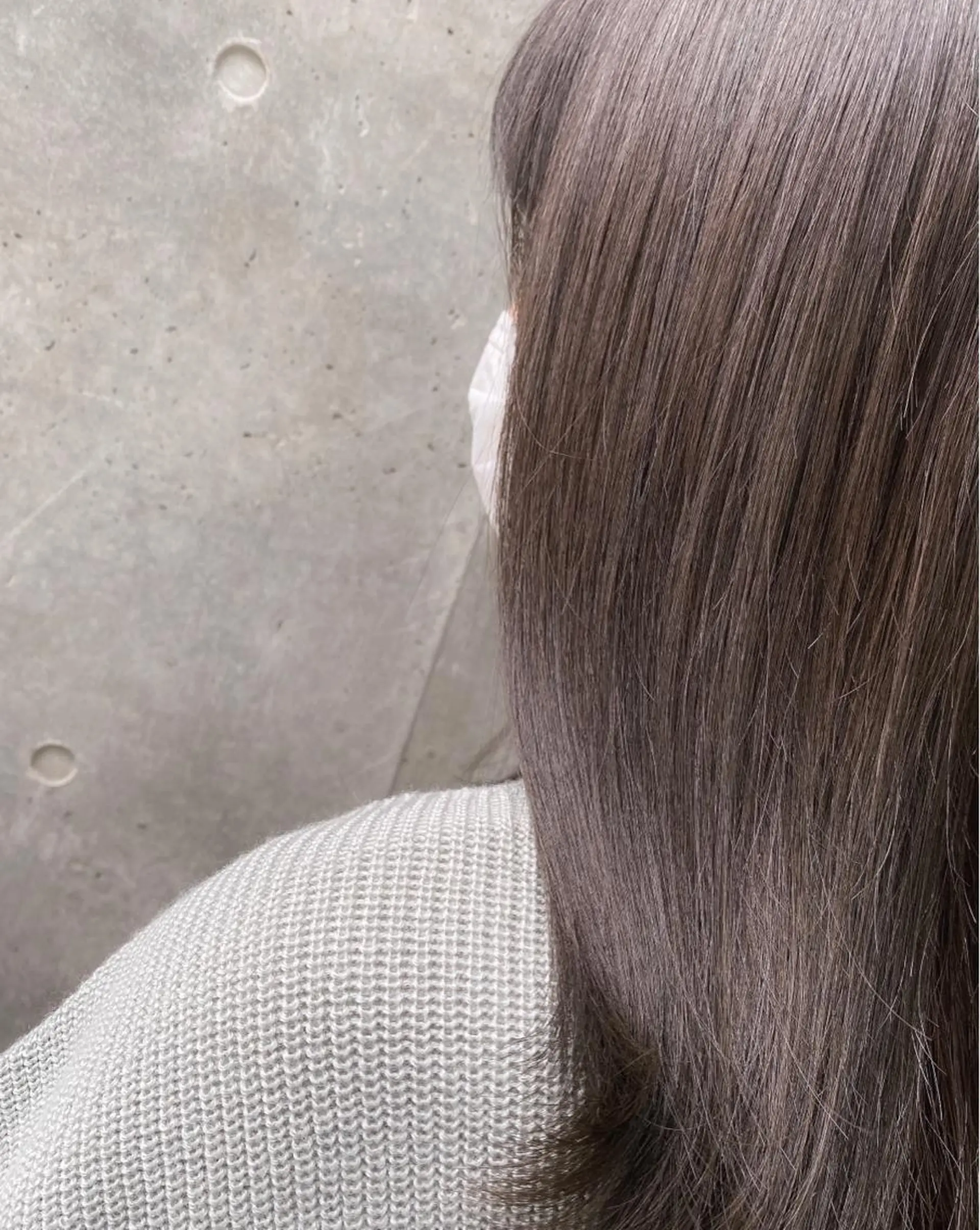 セミロング カラー ブリーチ グレージュ ブリーチなしカラー カット ヘアカラー トリートメント youres hair 髪質改善トリートメント&ヘッドスパ　恵比寿本店【ユアーズ ヘア】所属・愛されヘア♪ 大森春奈のヘアスタイル