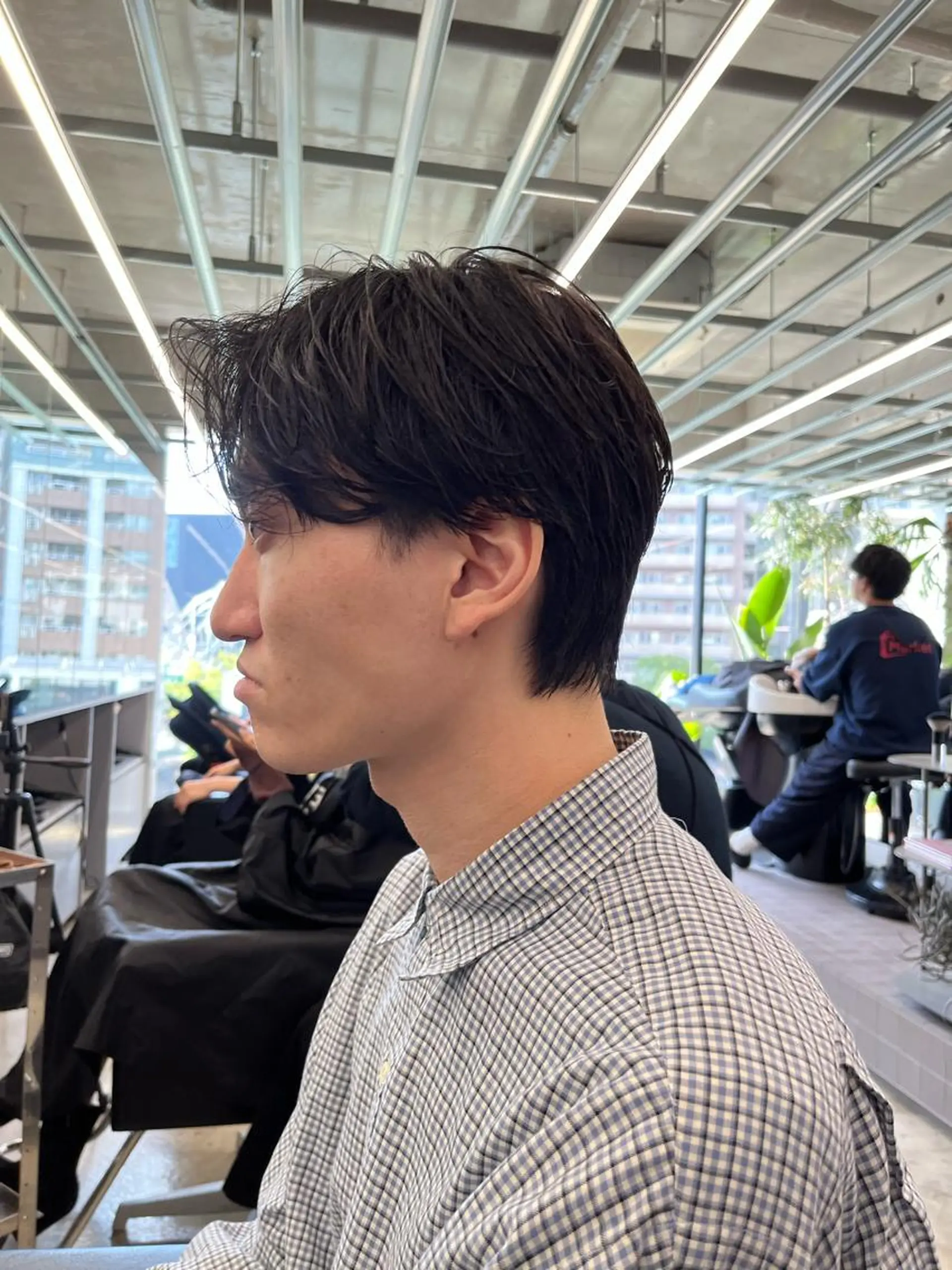 パーマ メンズ カット ダブルカラー/ ケアブリーチ/クニトのヘアスタイル