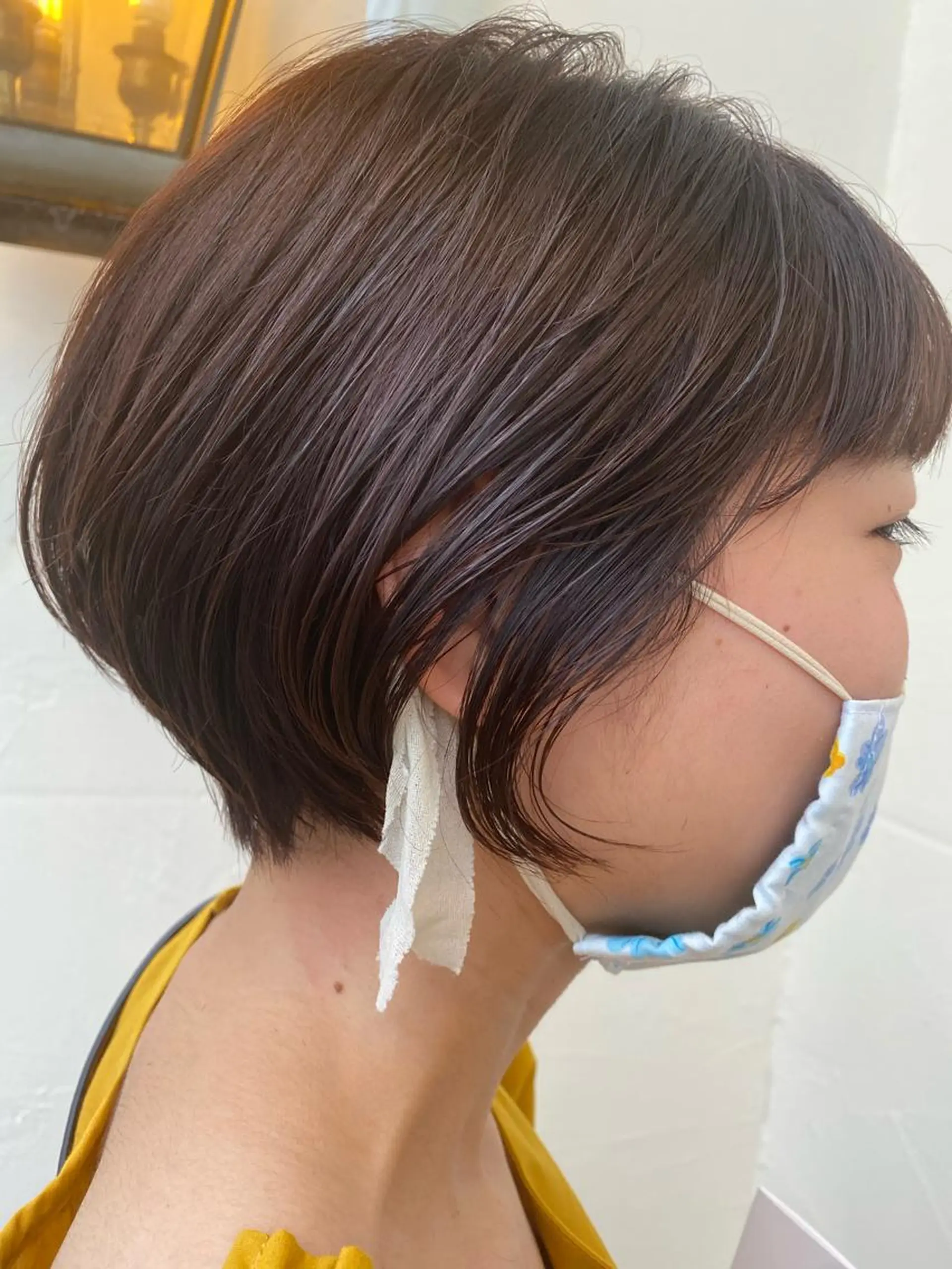 ショート カラー ベージュカラー テラコッタ 小畑 杏実のヘアスタイル