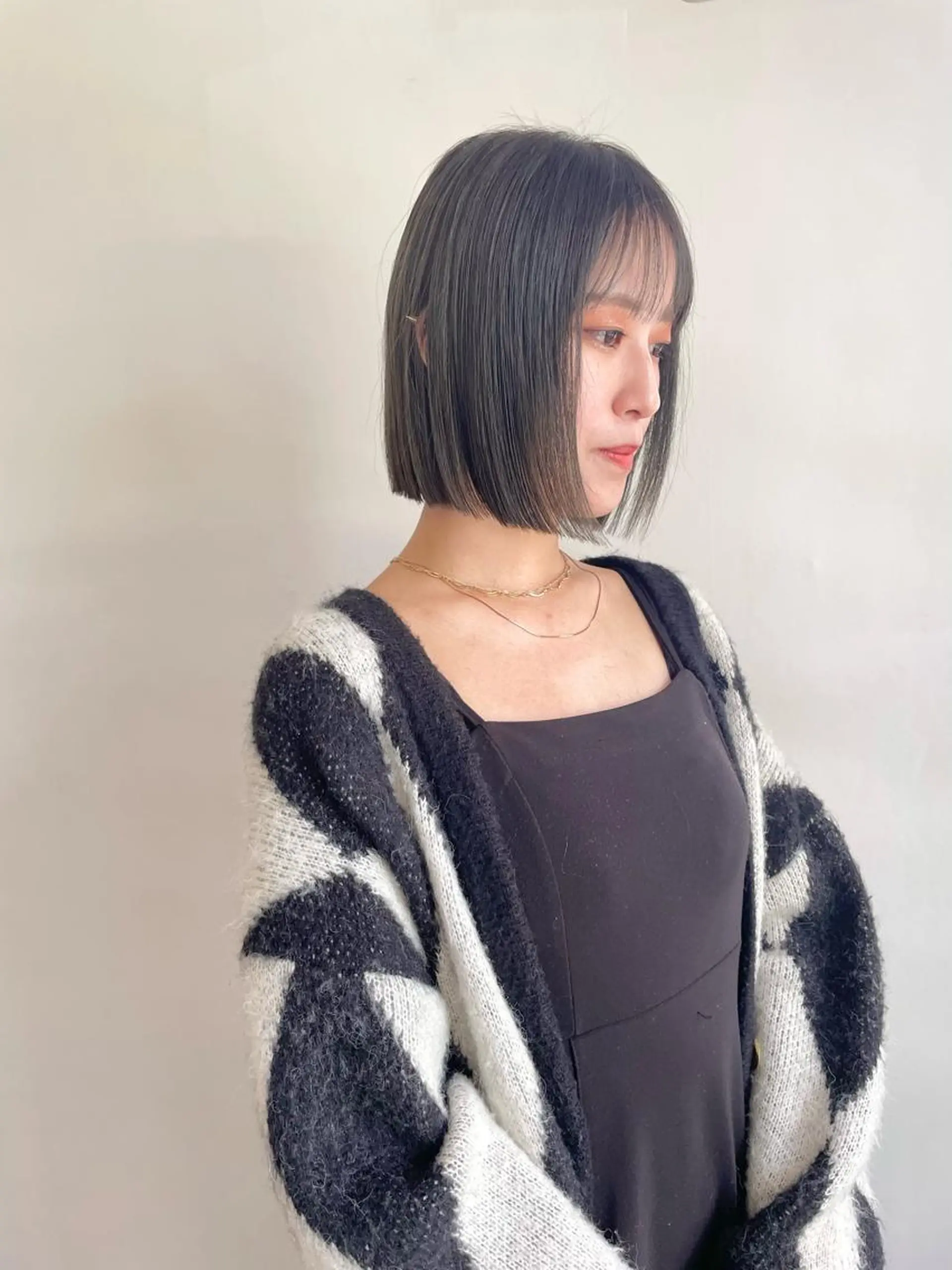 ミディアム ボブ カット ヘアカラー トリートメント ボブ/ショート 🌟梅田盛一🌟のヘアスタイル
