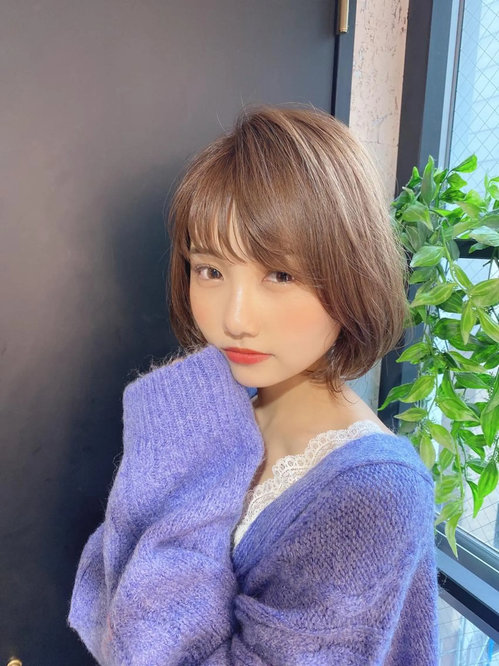 ミディアム カット ヘアカラー トリートメント ❣️モテ髪❣️佐野 圭佑のヘアスタイル