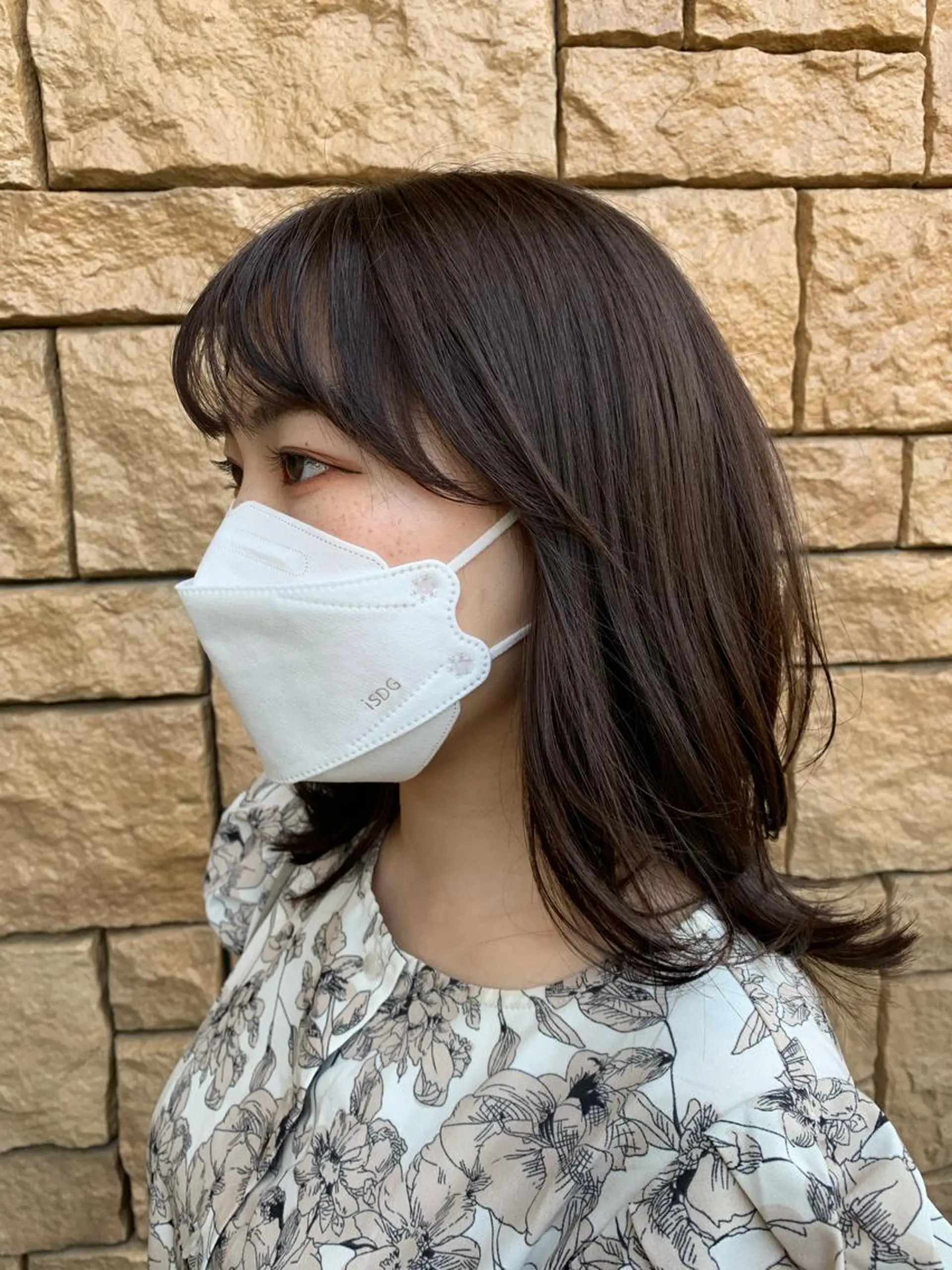 ミディアム カラー カット トリートメント 板倉 花連のヘアスタイル