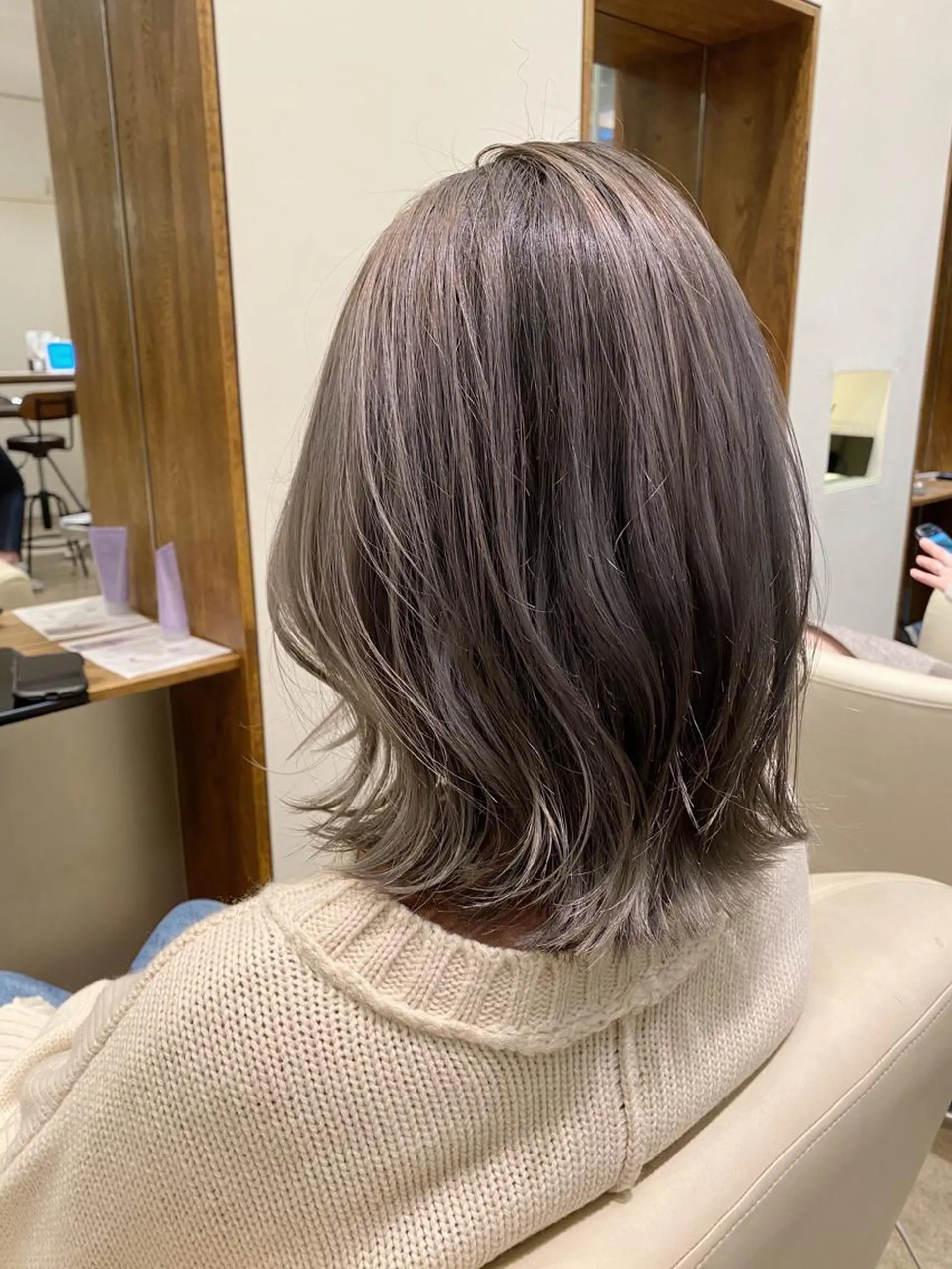 ミディアム カラー カット ヘアカラー トリートメント 入江 允のヘアスタイル