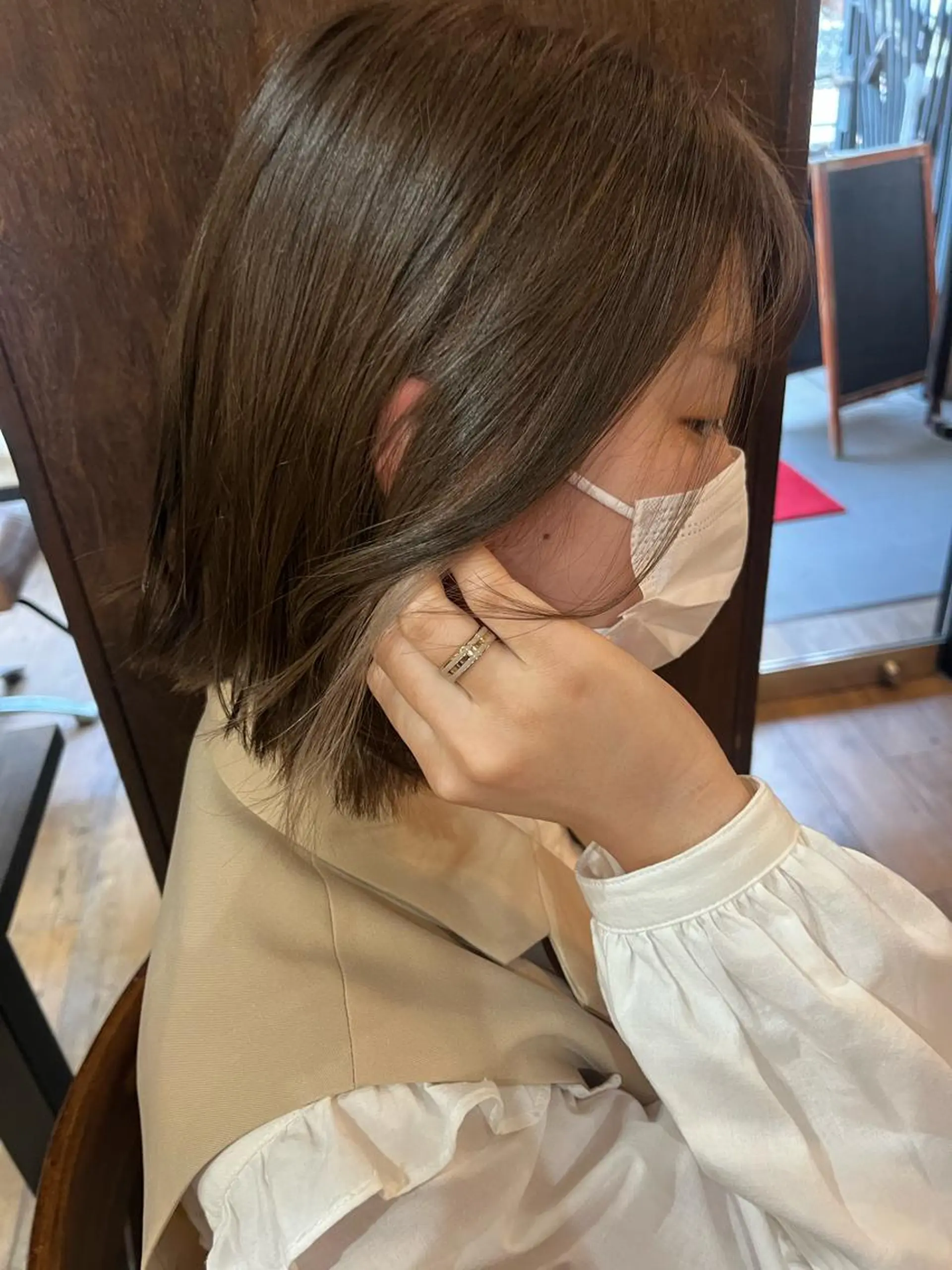 ショート カラー イヤリングカラー ヘアカラー SHIAN 八王子👼鬼塚さやかのヘアスタイル