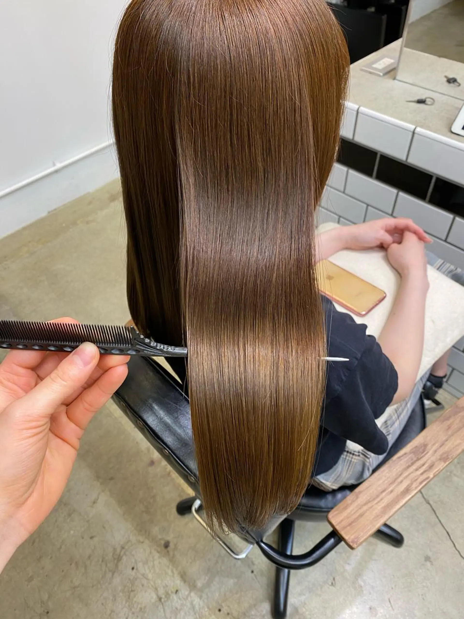 ロング トリートメント 顔まわりカット✨艶髪 ✨髪質改善✨伴響佳のヘアスタイル