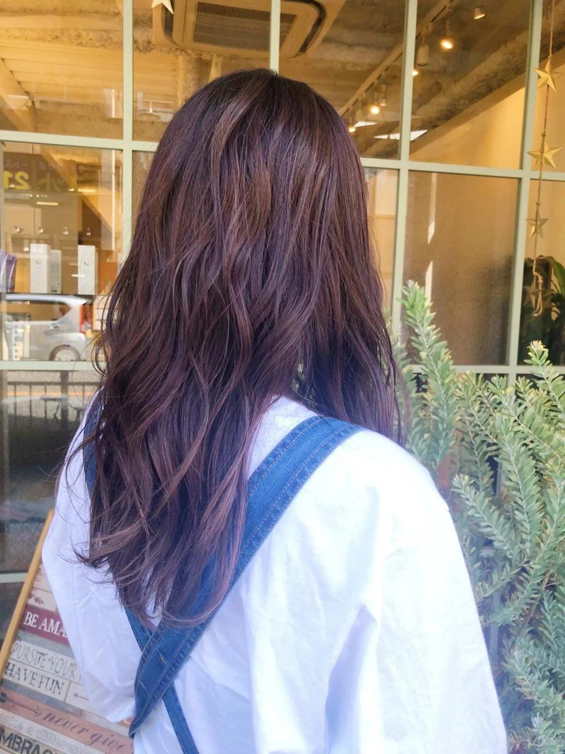 ロング カラー ブリーチ ピンクカラー カット ヘアカラー トリートメント 鈴木 奈波のヘアスタイル