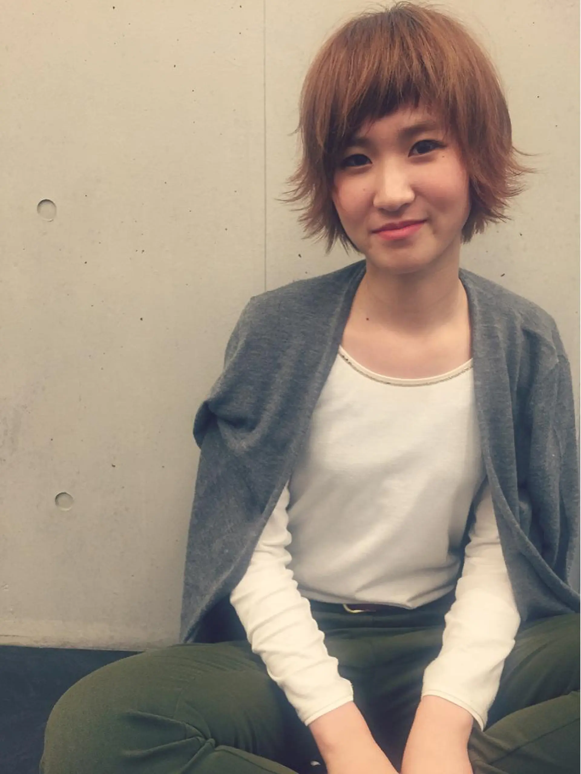 ショート ショートヘア 外ハネヘア 松本 明日可のヘアスタイル