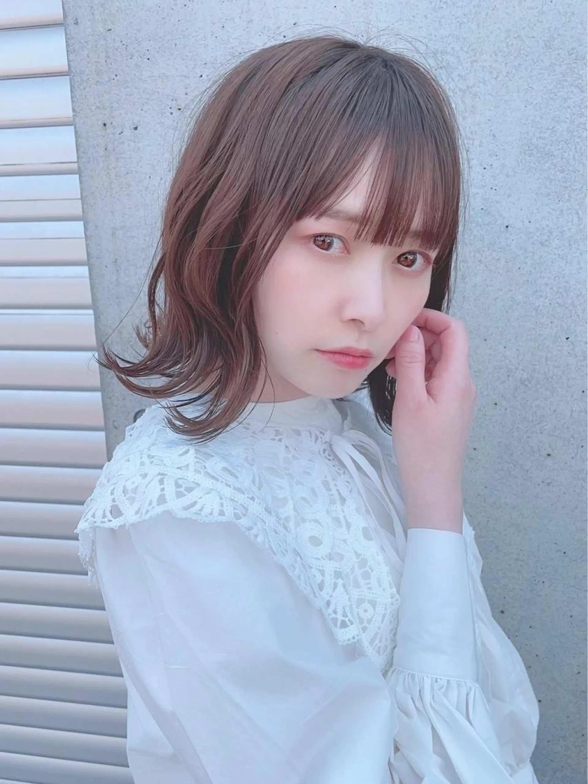 ミディアム カラー パーマ ヘアアレンジ 【公式】amble luxe池袋東口💛のヘアスタイル