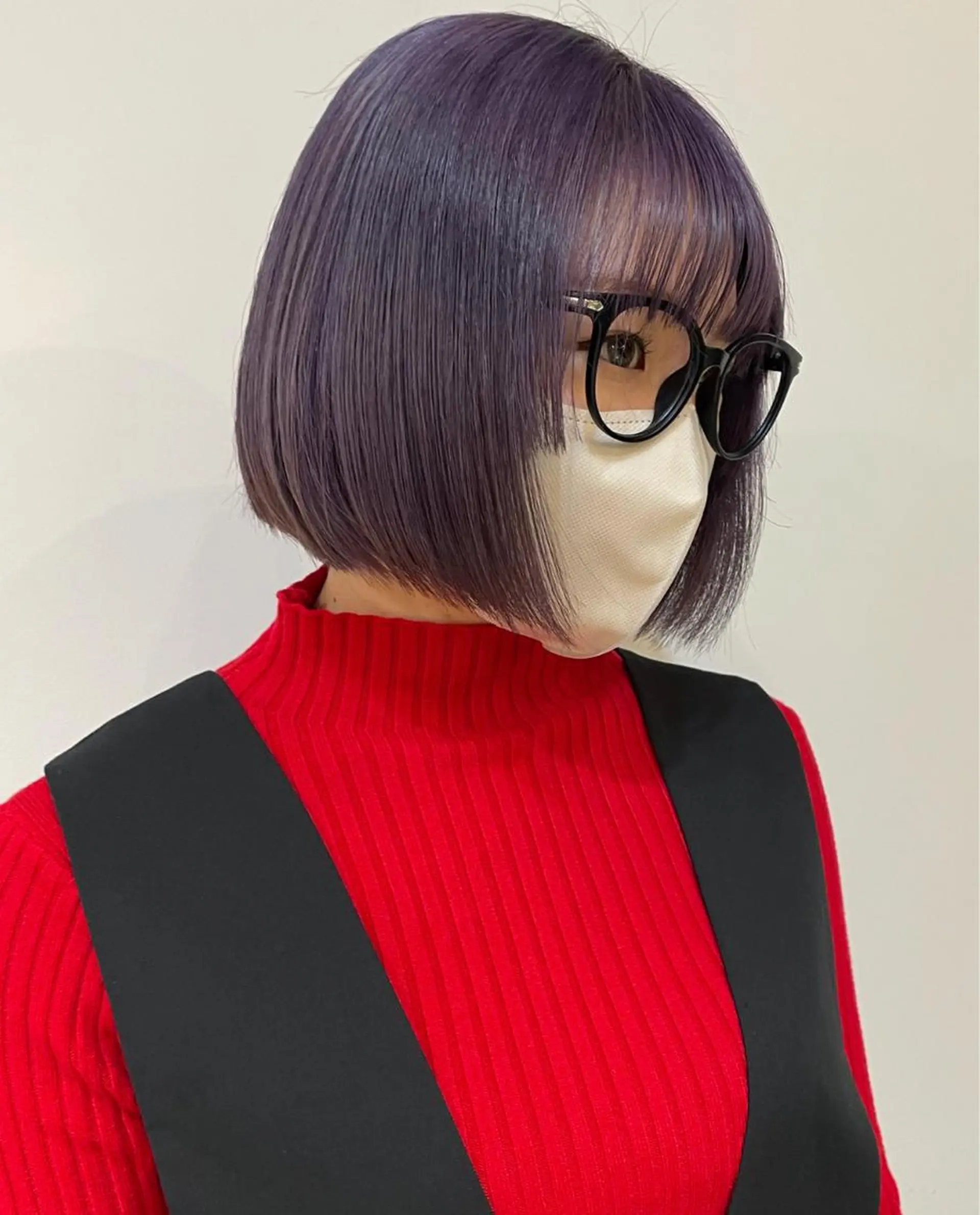 ショート カラー パープルカラー ボブ chiharu ボブ/レイヤーのヘアスタイル