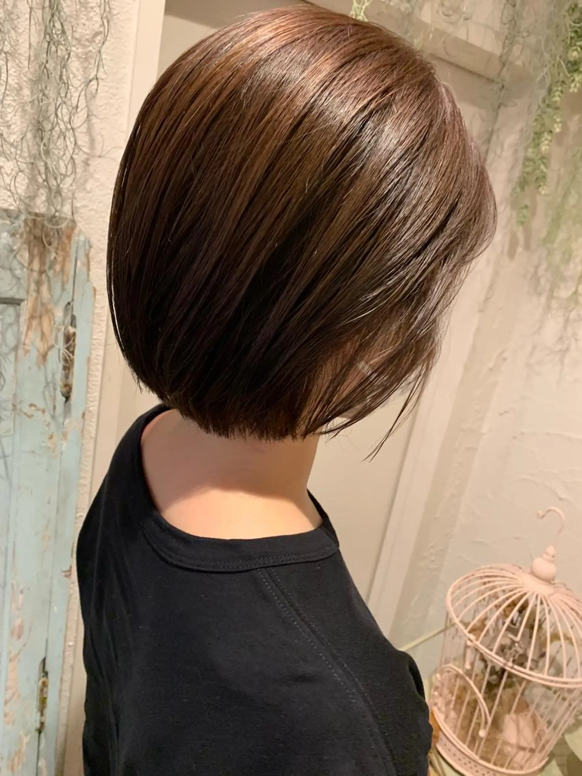 ショート カラー ブラウンカラー 髪質改善ストレート/ 東徳嶺 みくのヘアスタイル