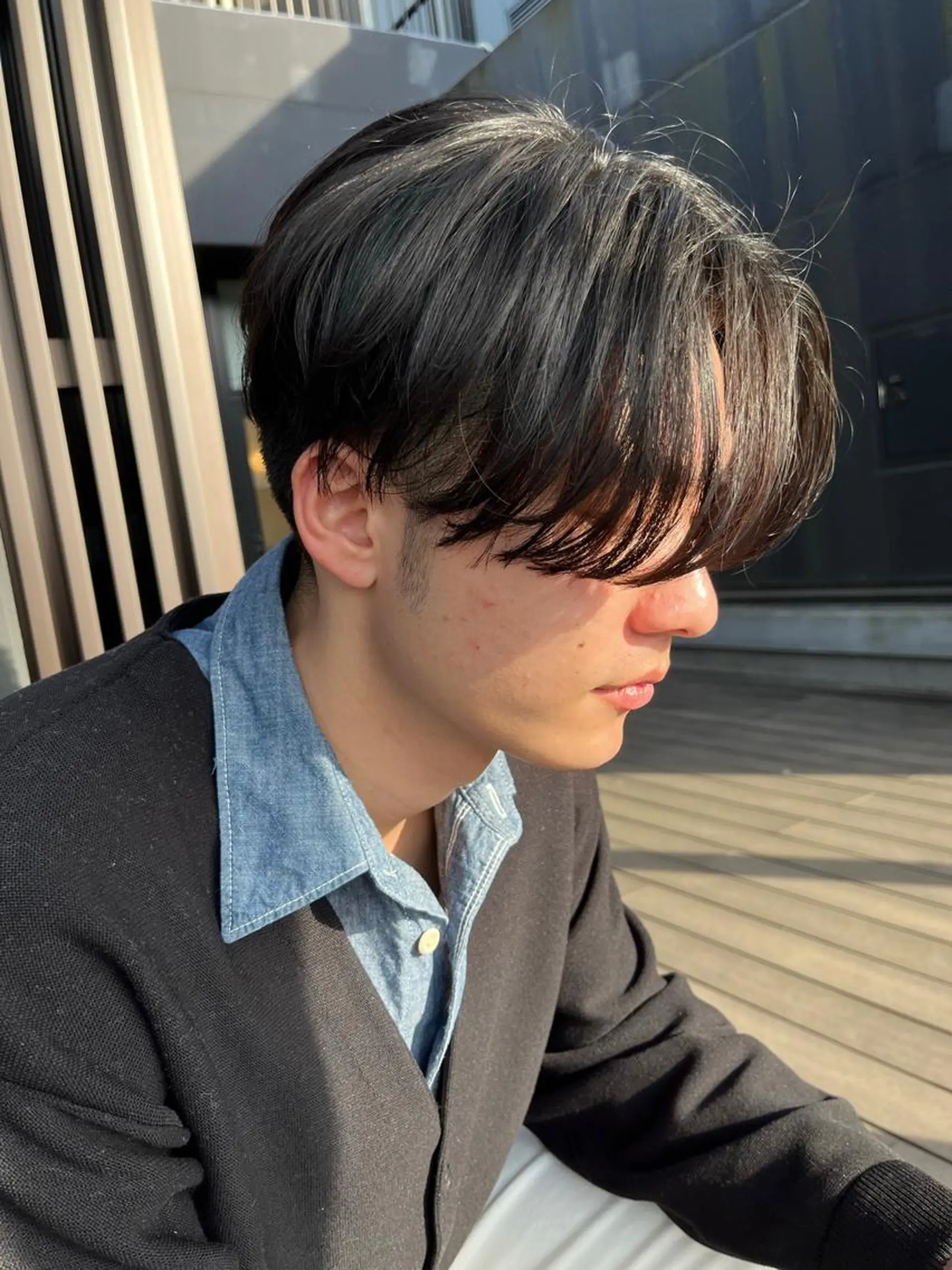 ショート パーマ メンズ 店舗移動します ご連絡くださいESAのヘアスタイル