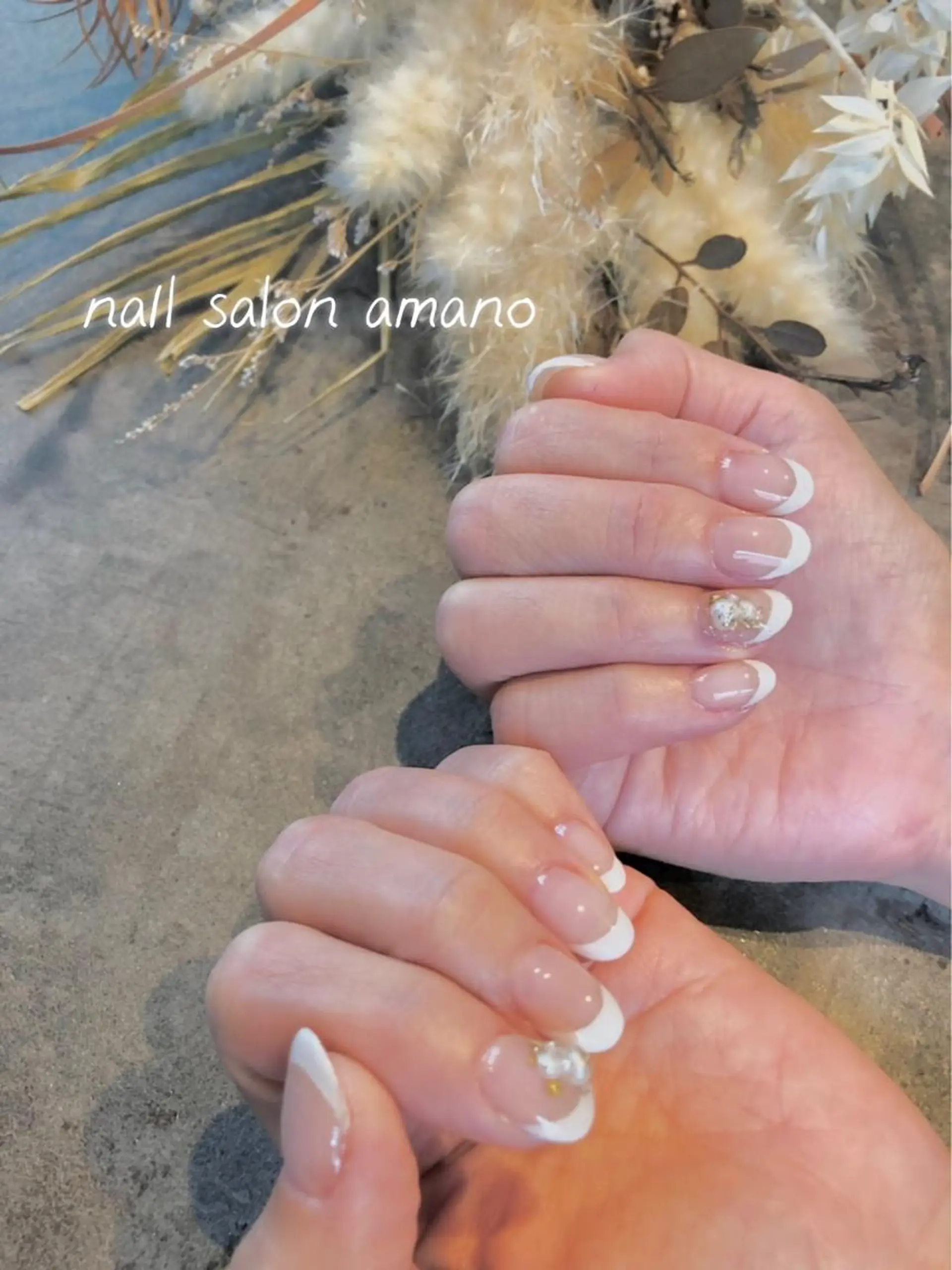 ネイル フラワーネイル ジェルネイル 大理石ネイル(マーブル) ニュアンスネイル シンプルネイル nail salon amanoのネイルデザイン