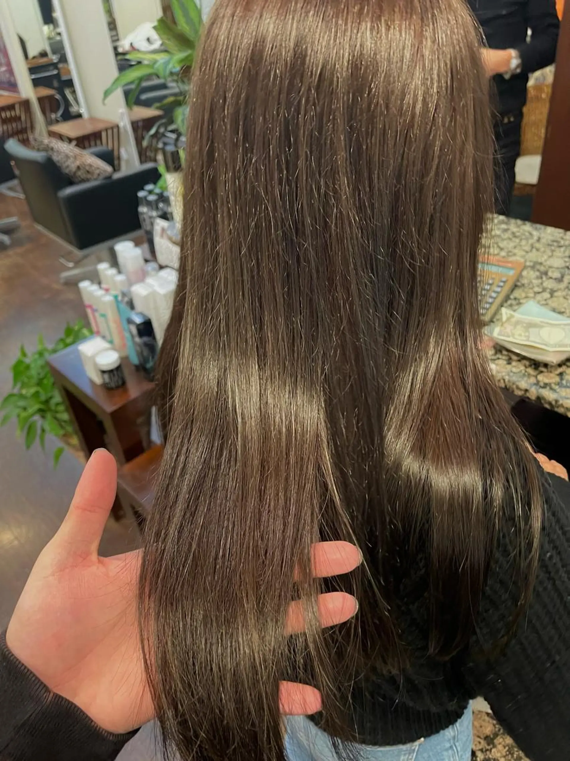 セミロング カラー 透明感カラー peakshair所属・北堀江メンズパーマ 特化◎下村悠人のヘアスタイル