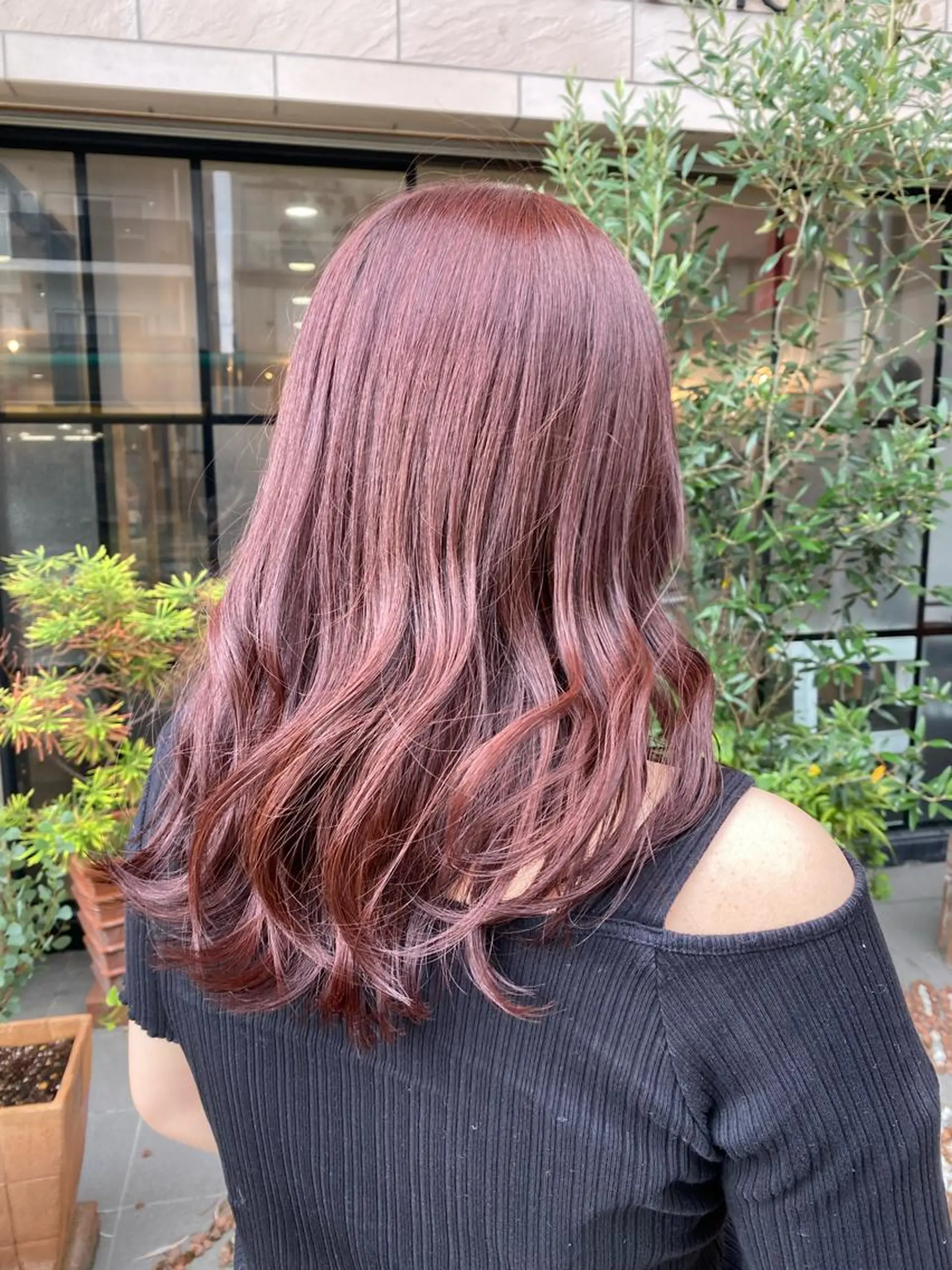 ミディアム カラー ブラウンカラー ピンクカラー ピンクブラウン ケアカラーリスト✂️ SHIAN   フジのヘアスタイル