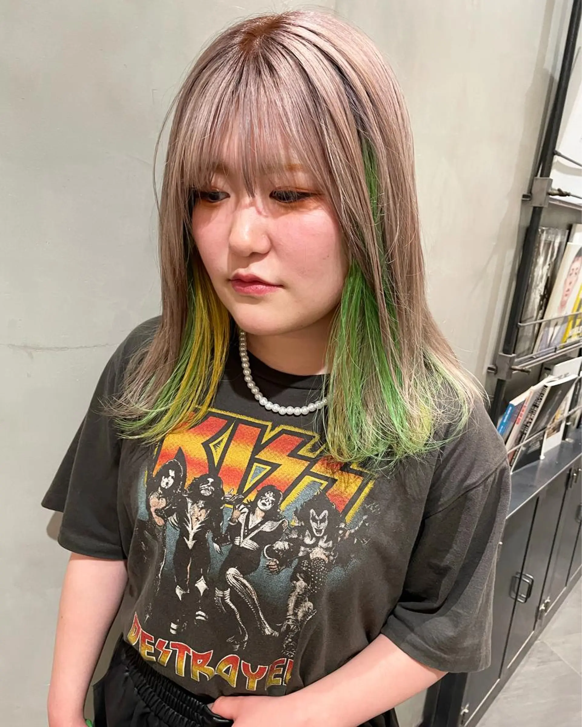 ミディアム カラー ヘアカラー トリートメント 優 作のヘアスタイル