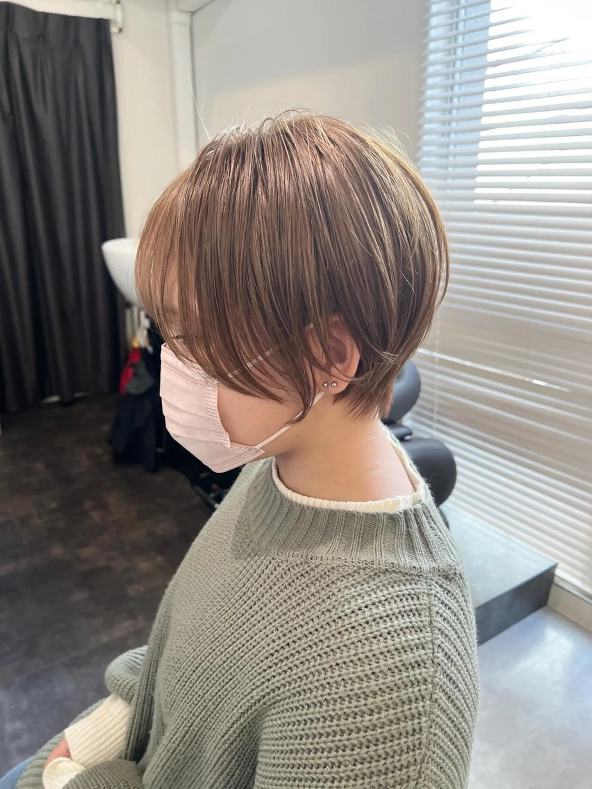 ショート ショートボブ ボブ ショートヘア レイヤー×縮毛矯正 深見 拓のヘアスタイル