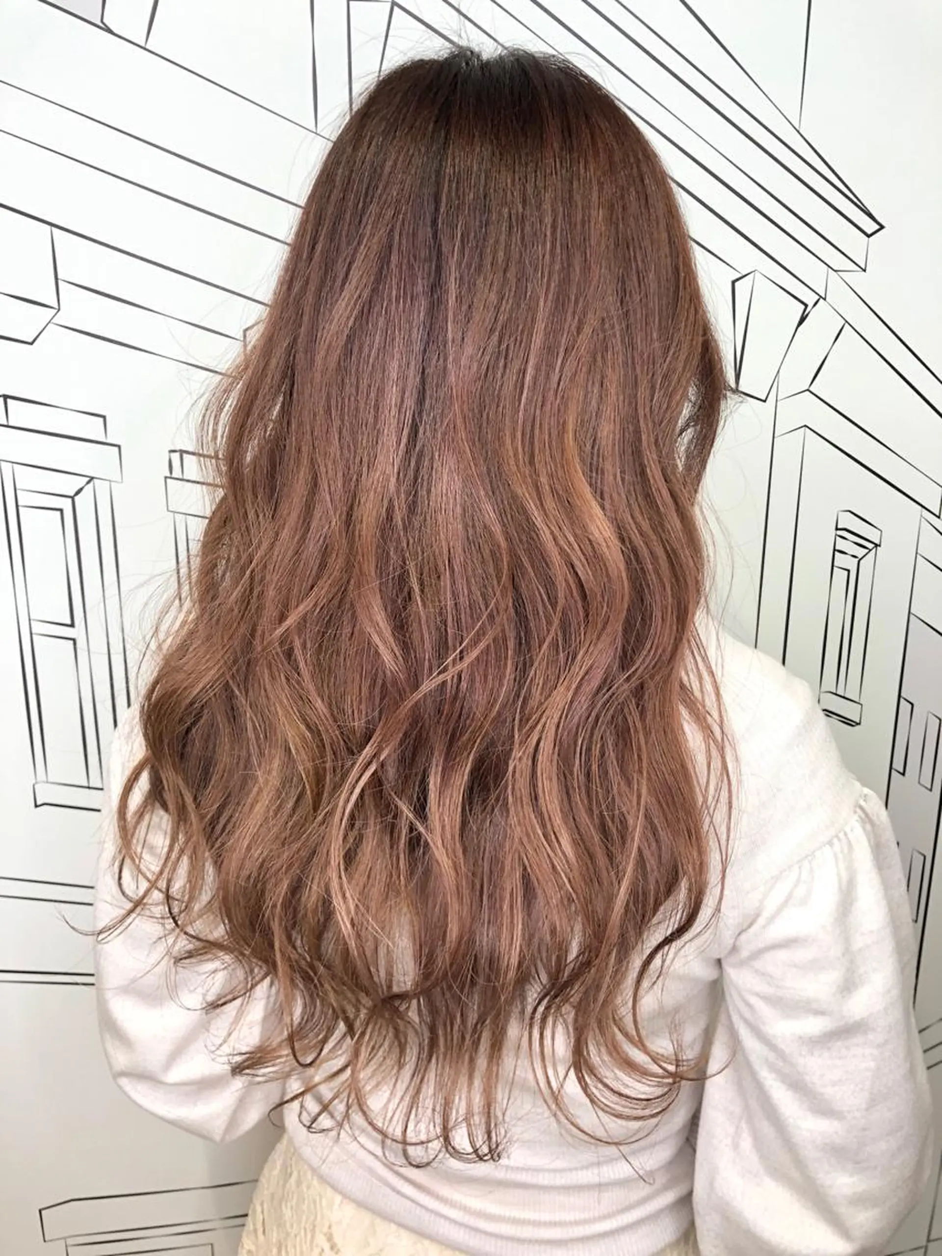 セミロング カラー ベージュカラー コーラルベージュ ヘアカラー レイヤー⭐️カラー ⭐️平川雅史のヘアスタイル