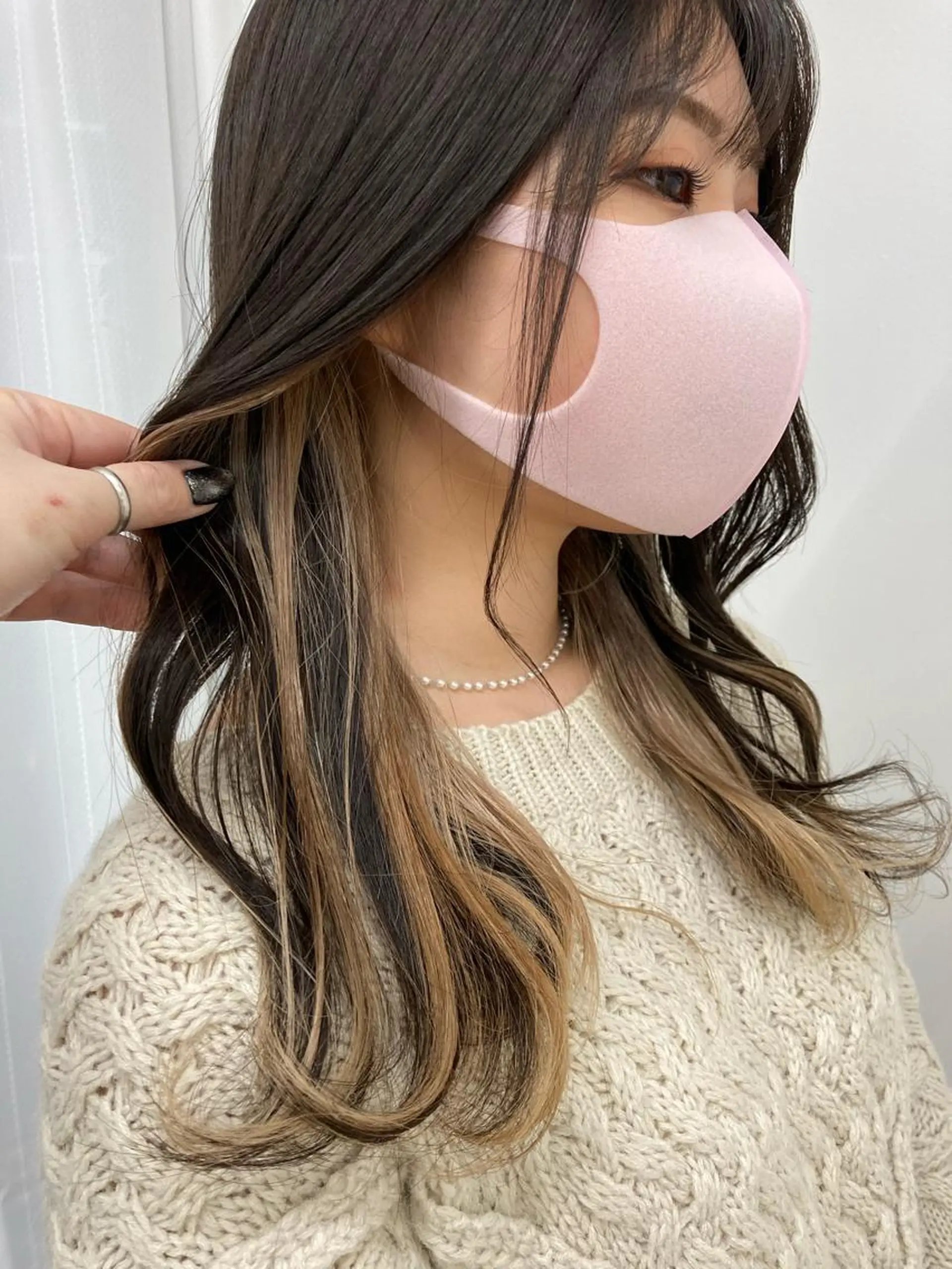 セミロング カラー メンズ美容師🦋田口 詩音のヘアスタイル