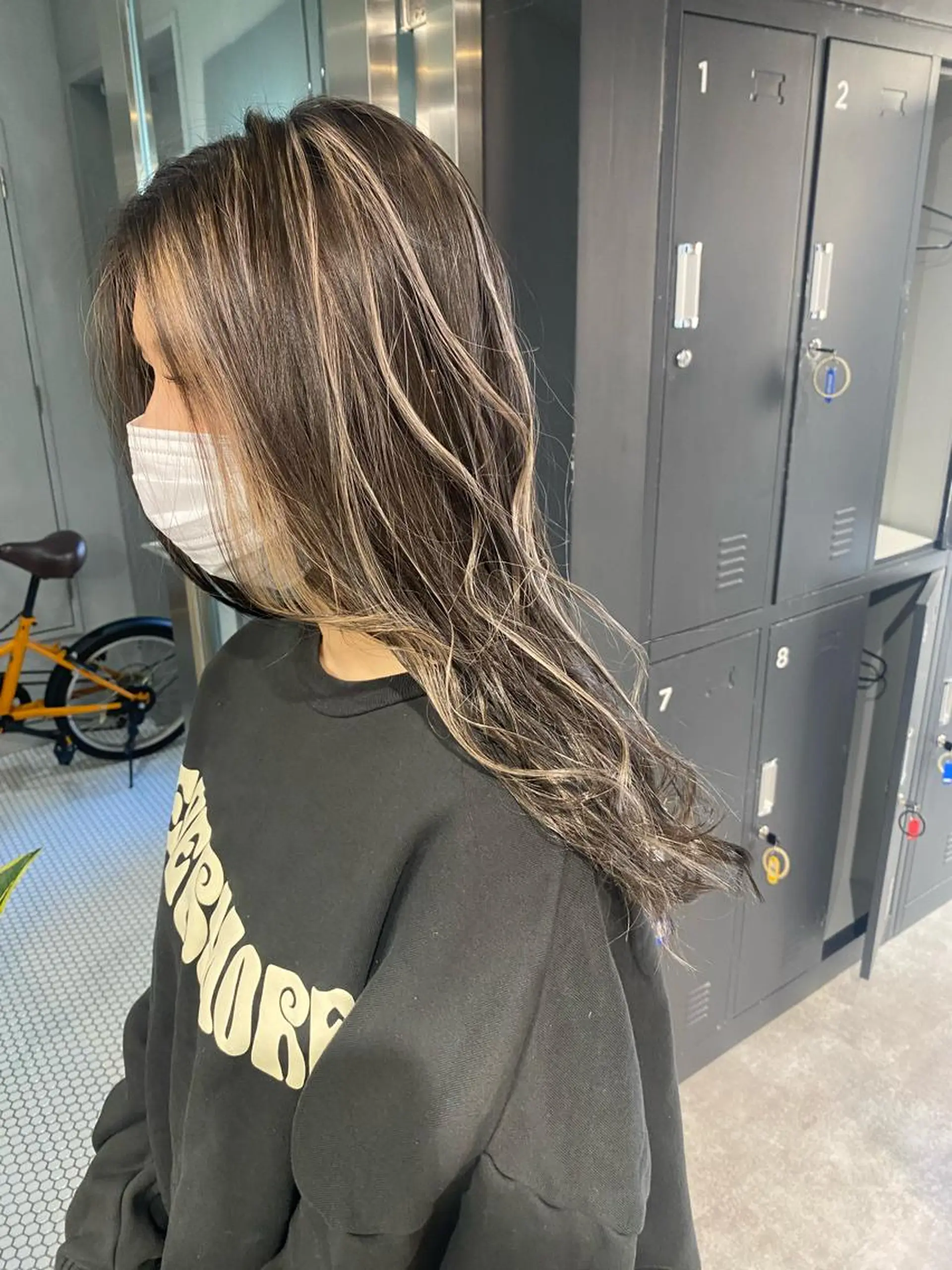 ロング カラー ヘアカラー nishido ハイライト/メンズのヘアスタイル