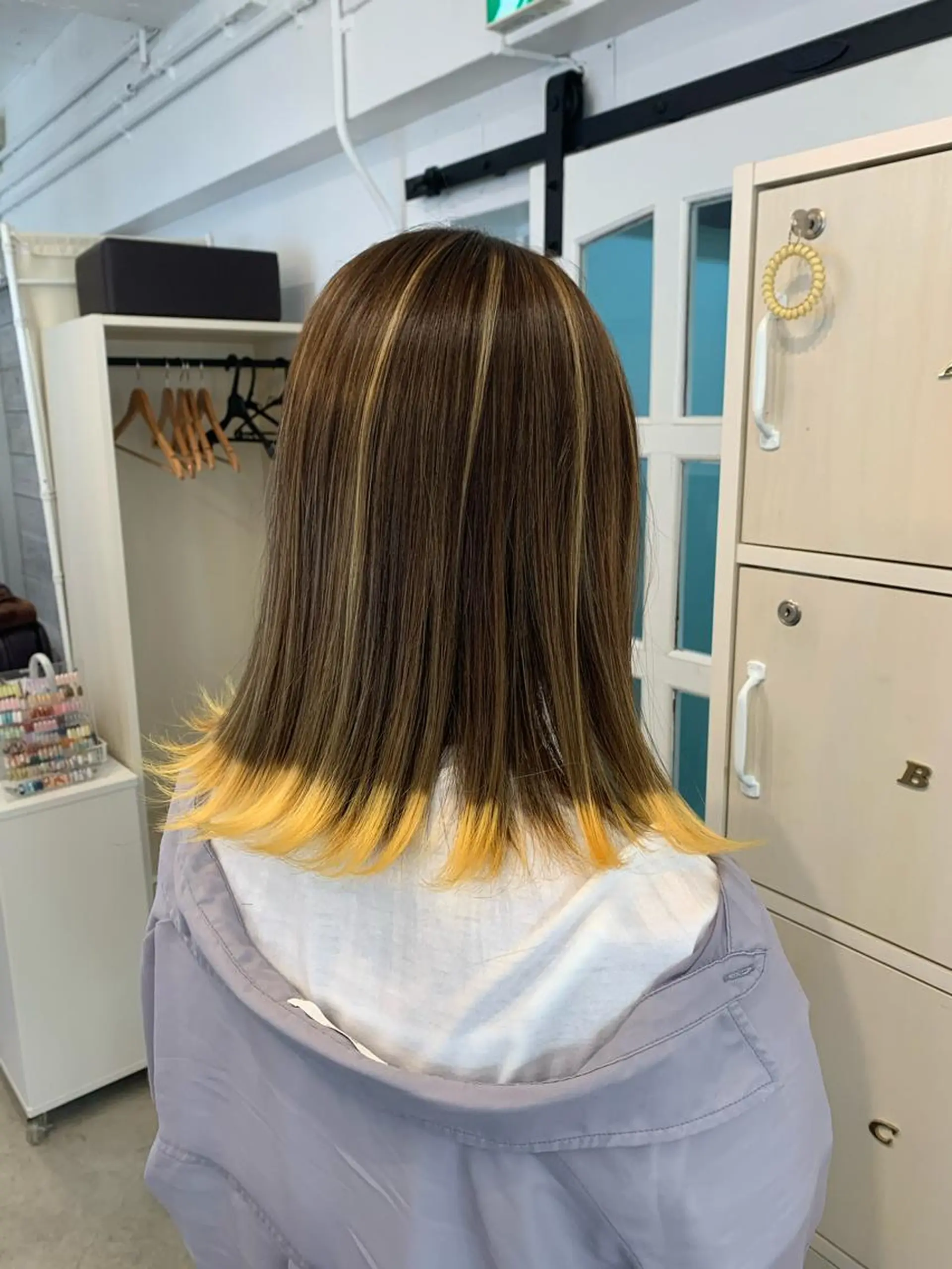 セミロング カラー パーマ ヘアアレンジ メンズ ネイル マツエク・マツパ メンズハイトーン メンズパーマ セミロングパーマ ハイトーンカラー ボブ Sia中野新橋 『JUNYA』のヘアスタイル