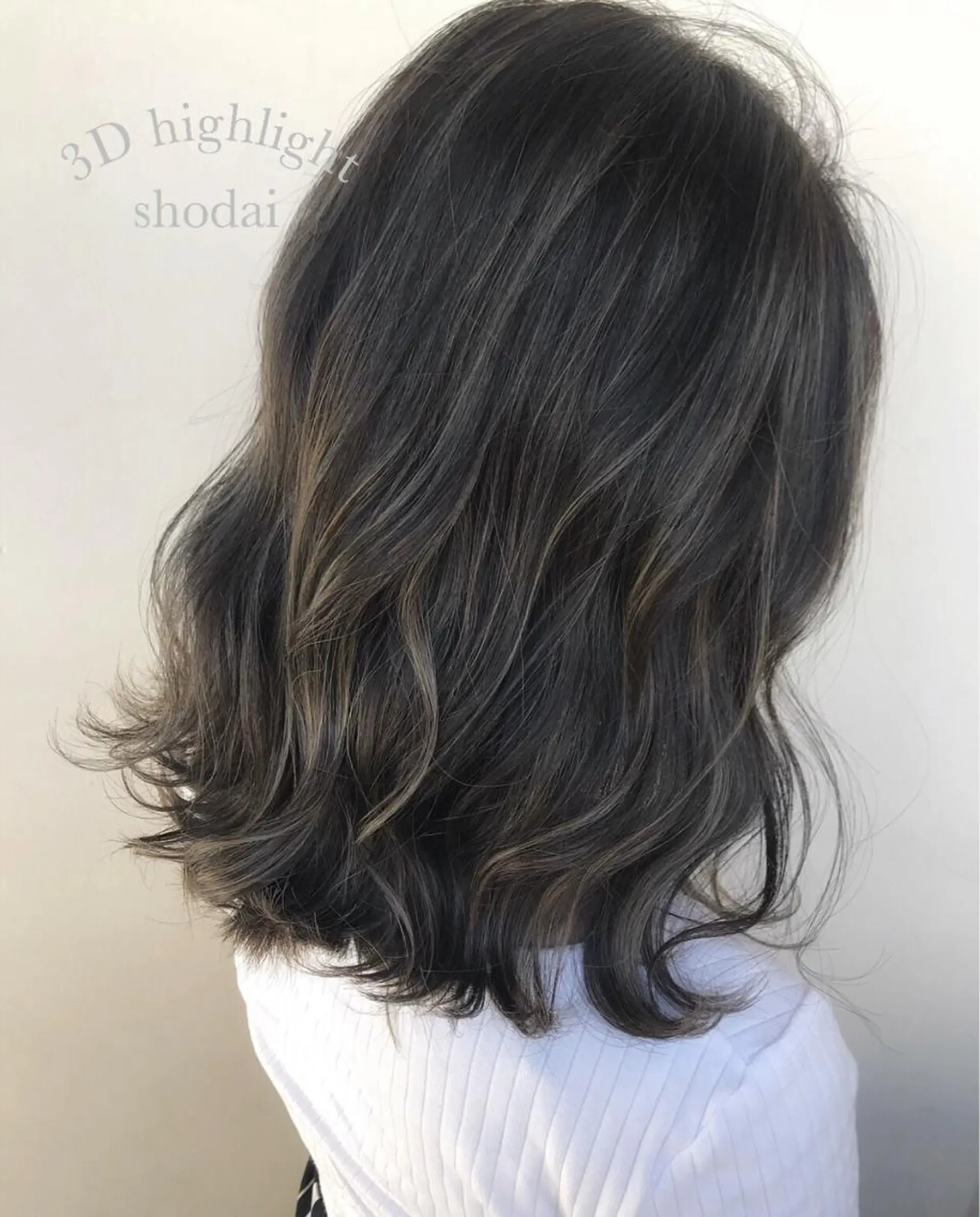ロング カラー カット ヘアカラー ハイライト、レイヤー カット/西梅田/中西のヘアスタイル