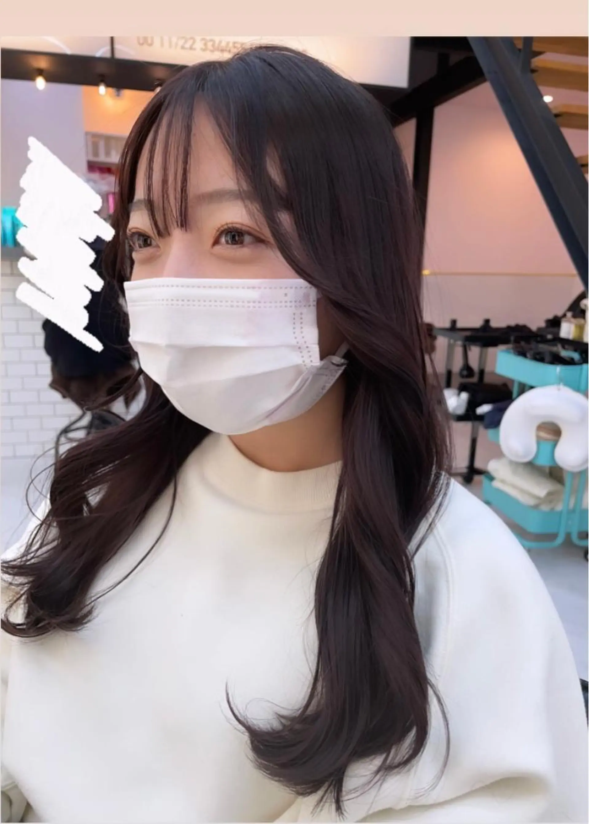 ロング カラー カット ヘアカラー 韓国風レイヤーカット 🍒サンジキ アカリのヘアスタイル