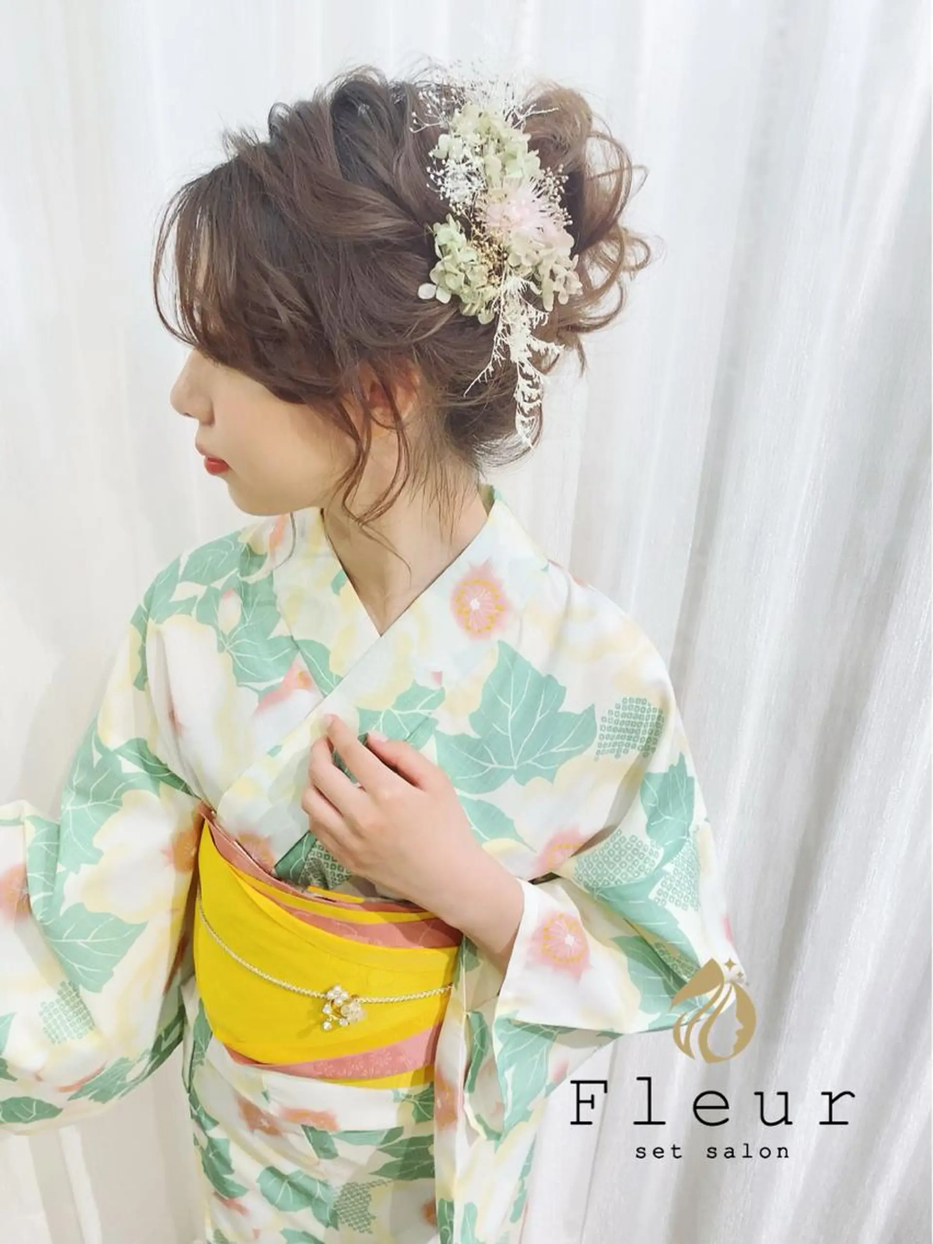 セミロング ヘアアレンジ セットサロン      ラフテル所属・大阪/ヘアアレンジ /似合わせset💐のヘアスタイル