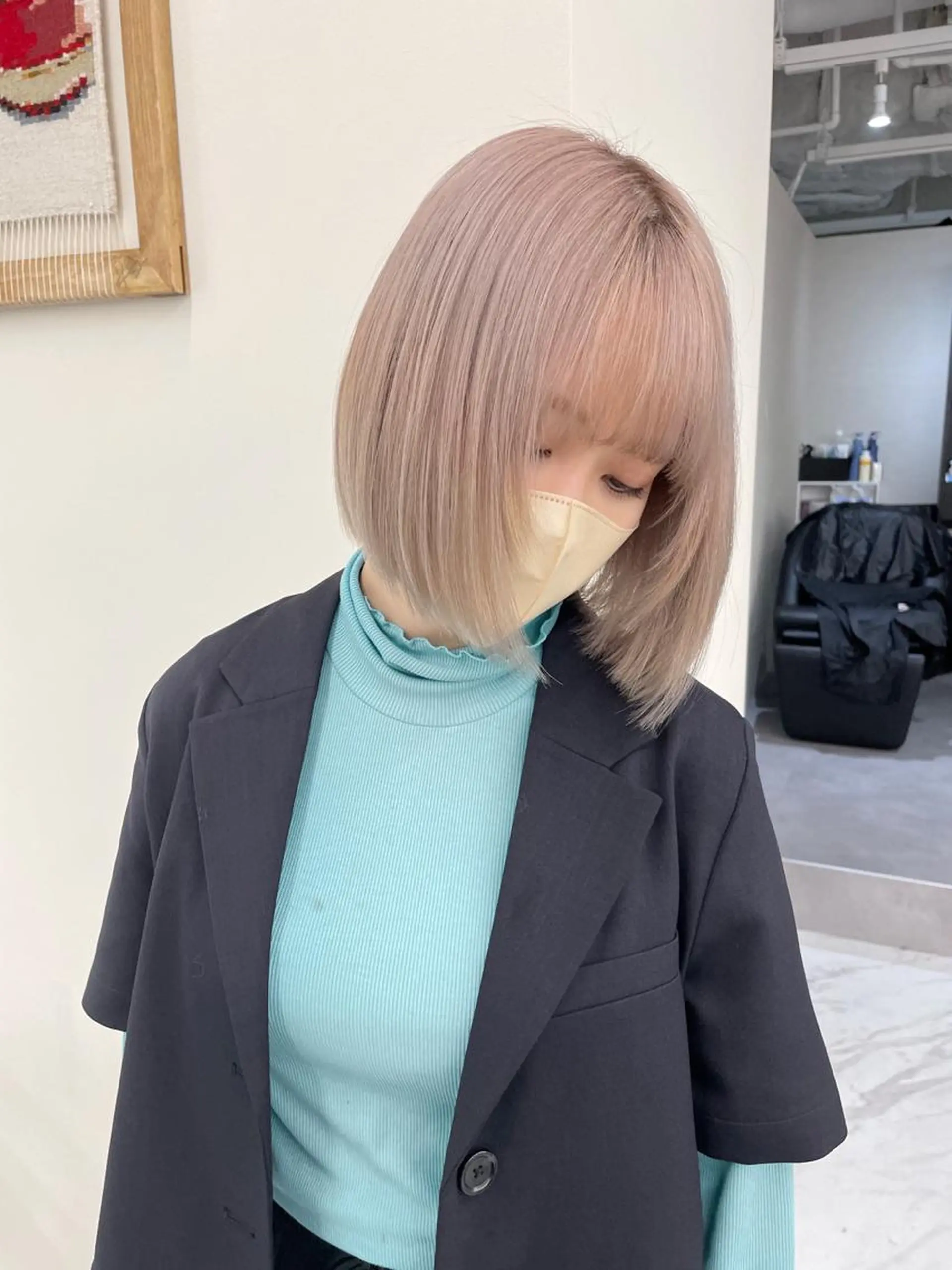 ミディアム カラー ヘアアレンジ mao透明感カラー 似合わせヘアメイクのヘアスタイル