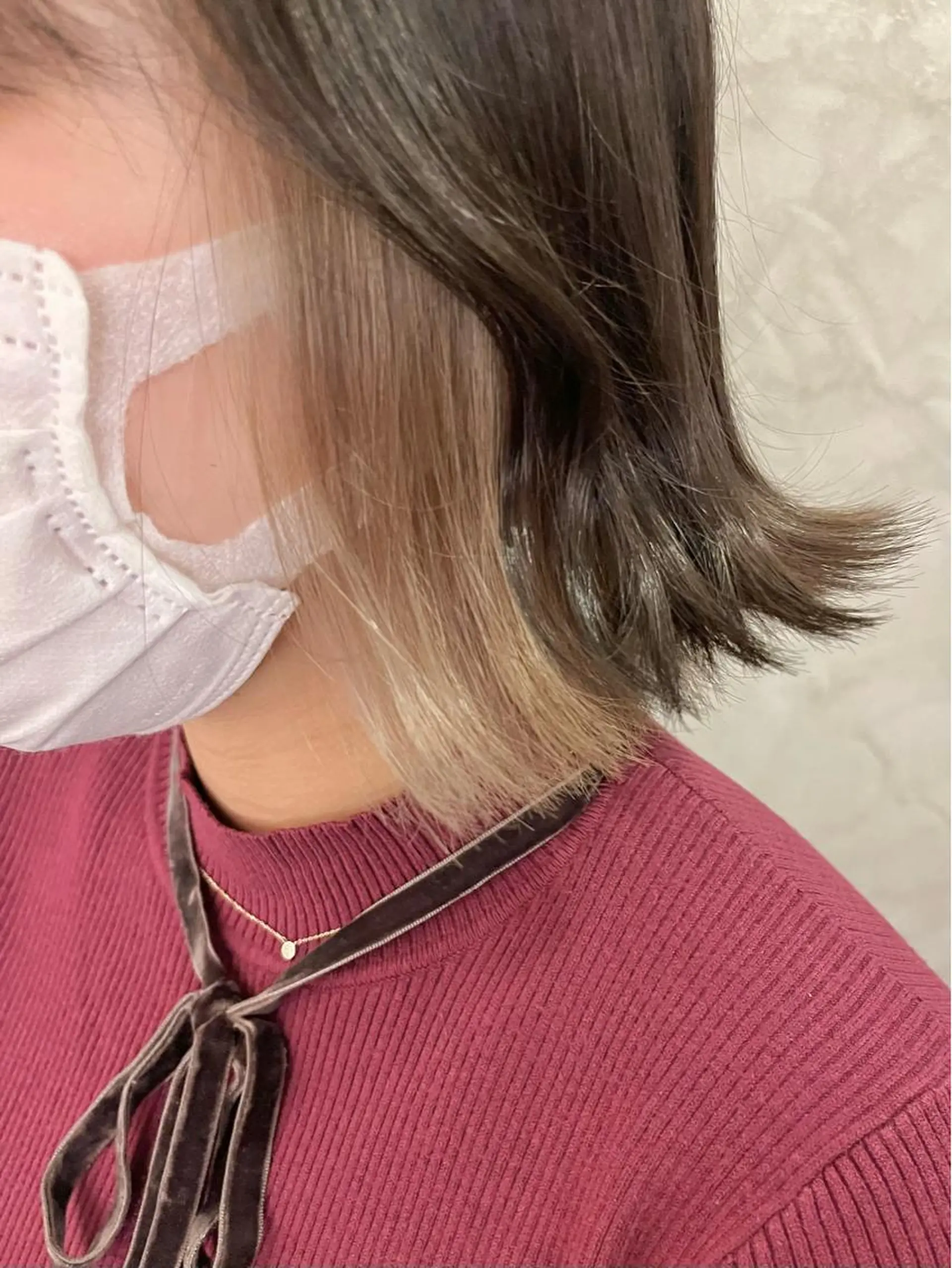 ミディアム カラー ベージュカラー ヘアカラー FUJINO RYOのヘアスタイル